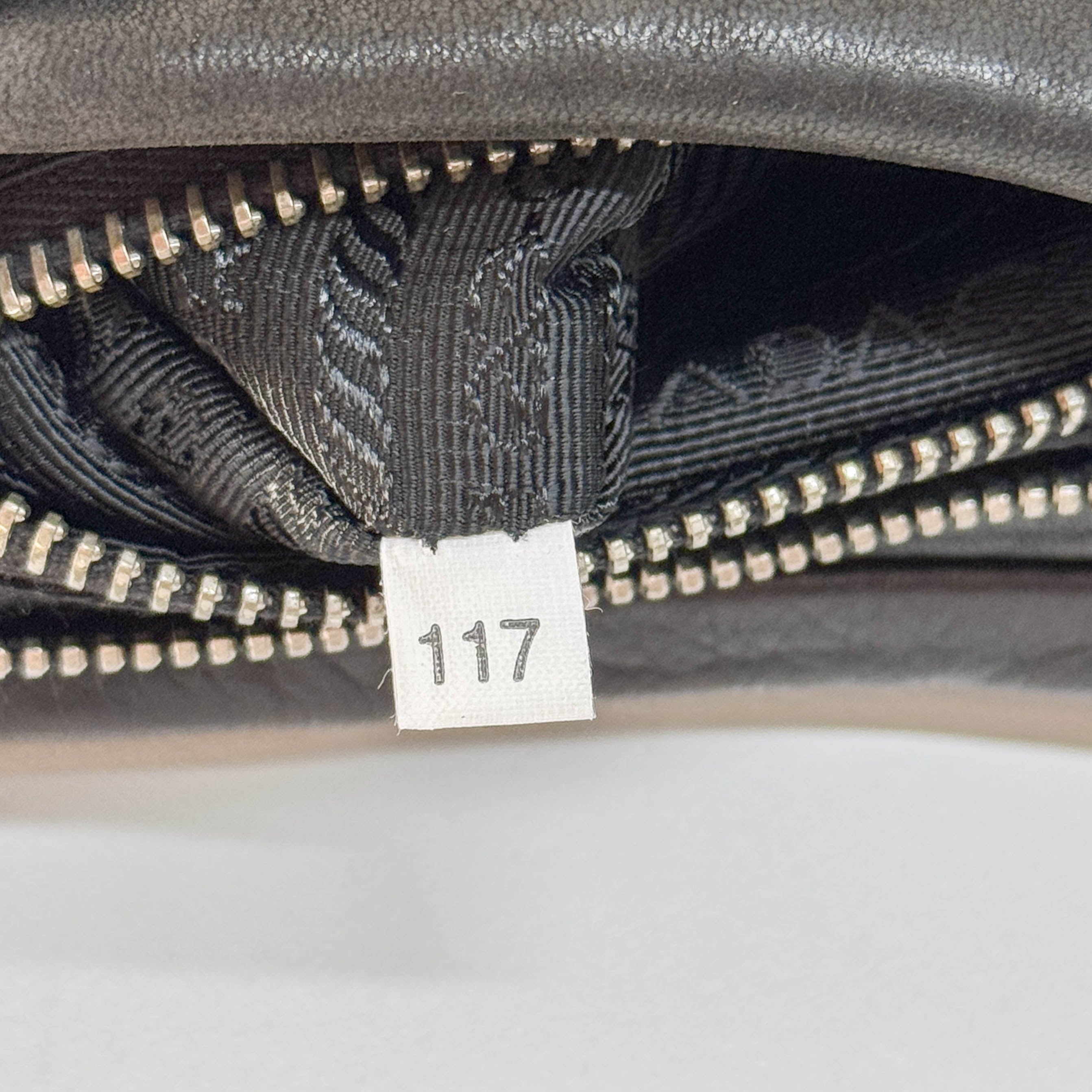 Vintage Black Leather Hand Bag