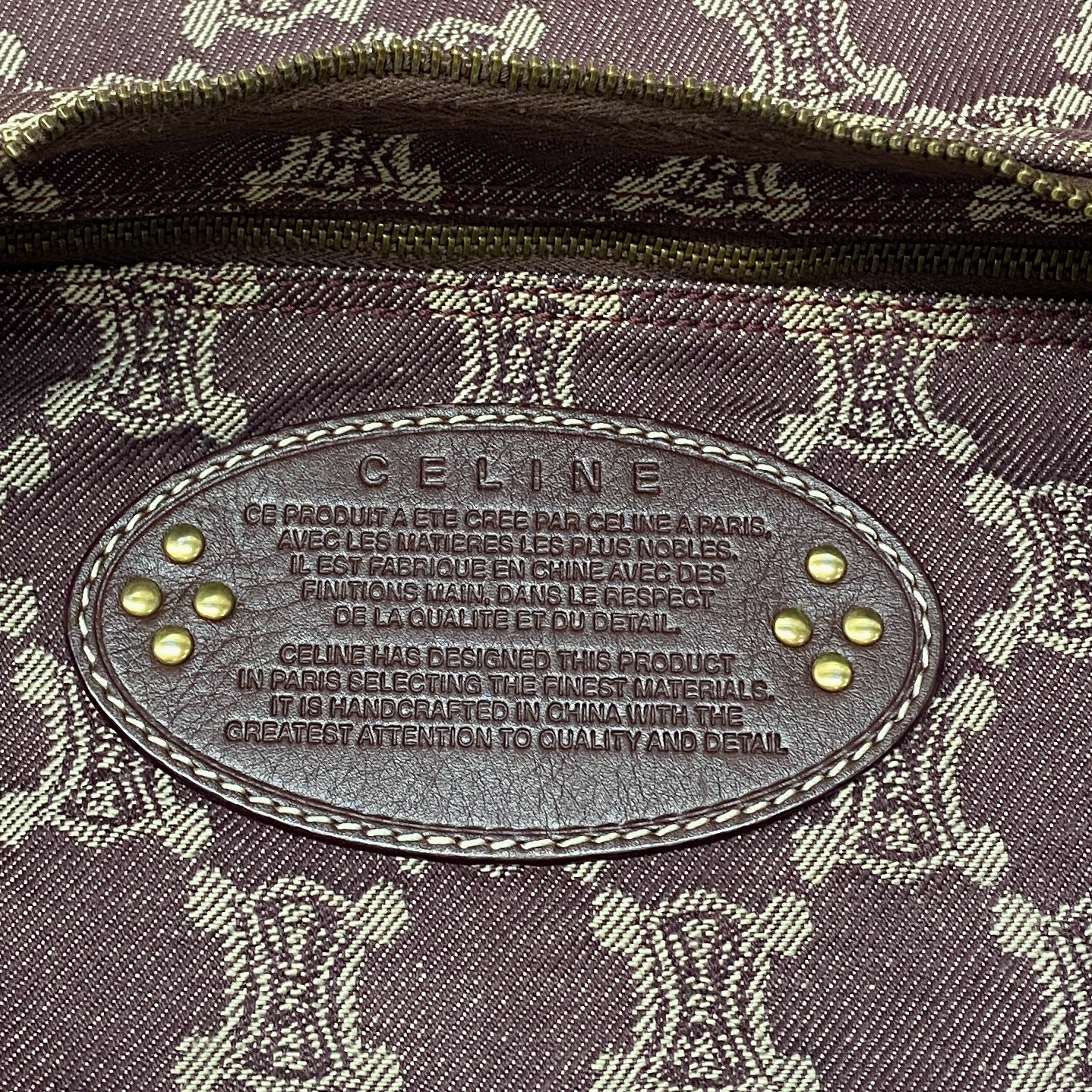 Paris Macadam Purple Denim Hobo Bag