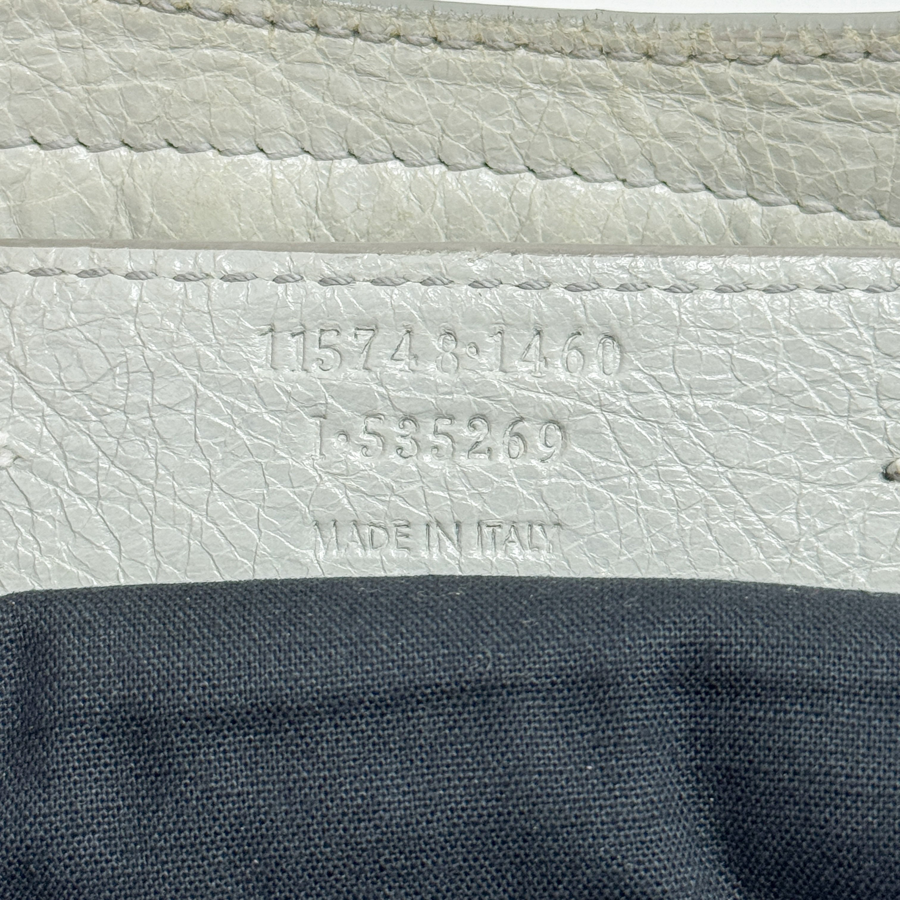 The City Grey Calfskin Leather Two Way Bag