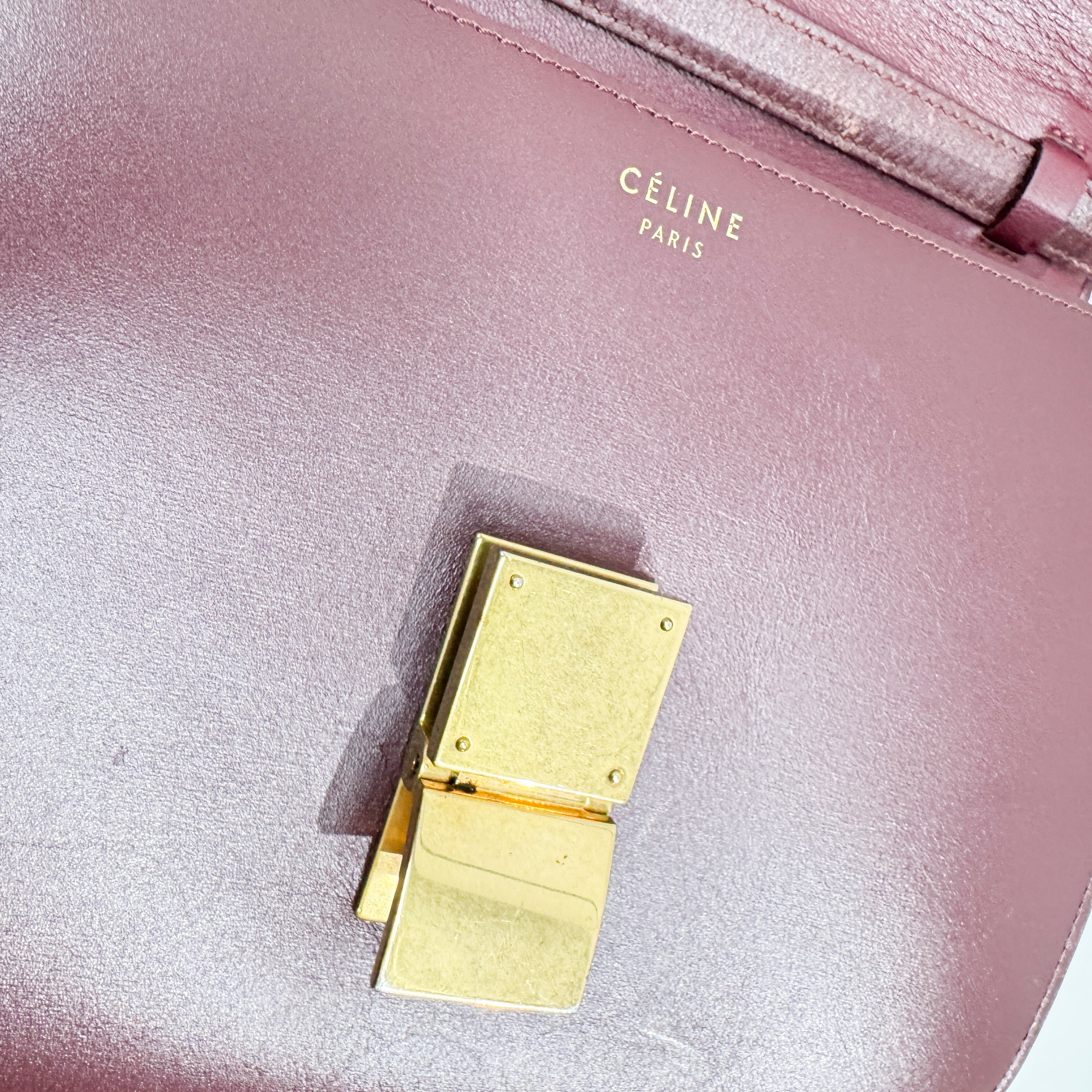 Vintage Red Leather Shoulder Bag