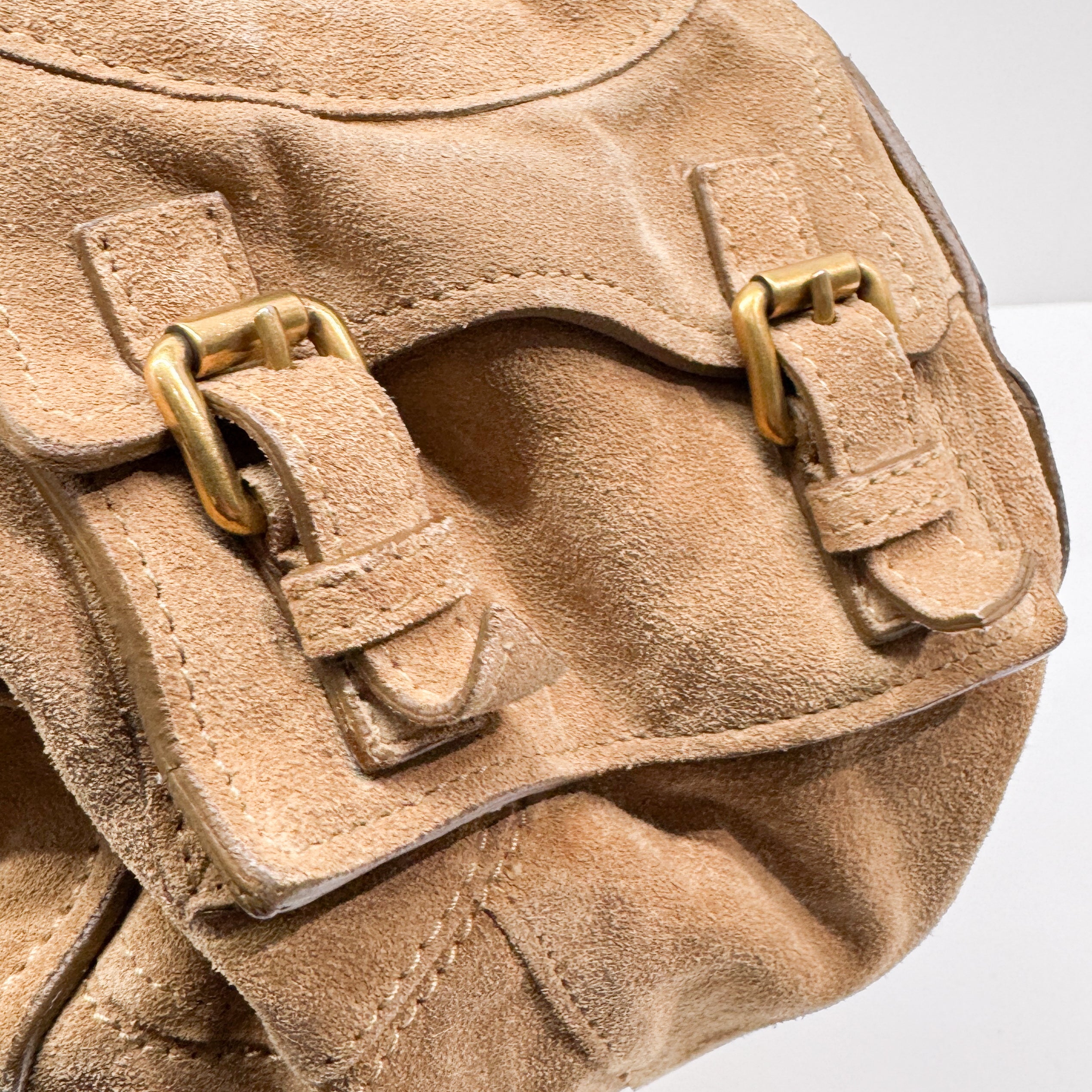 Vintage Brown Suede Shoulder Bag