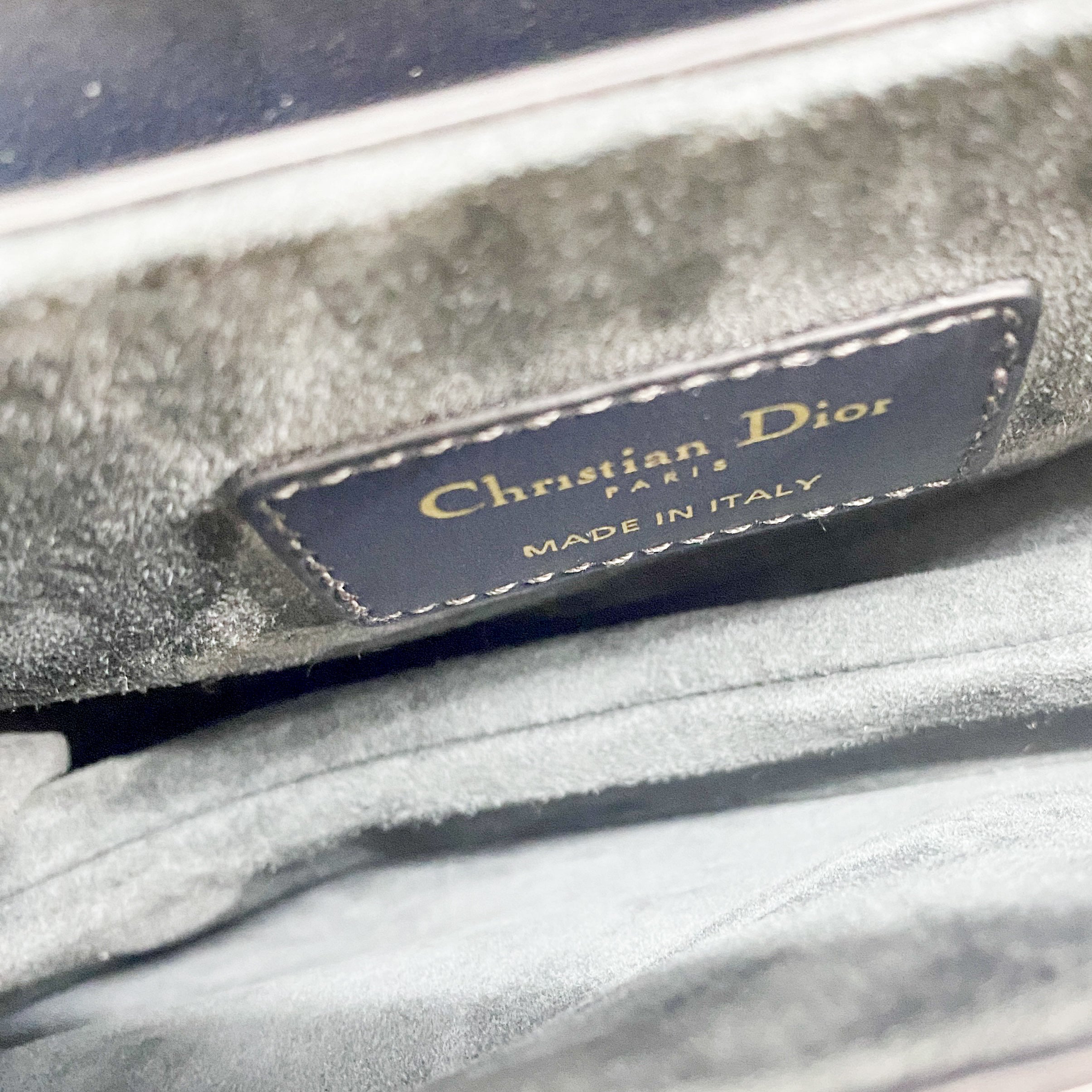 Navy Leather Saddle Bag