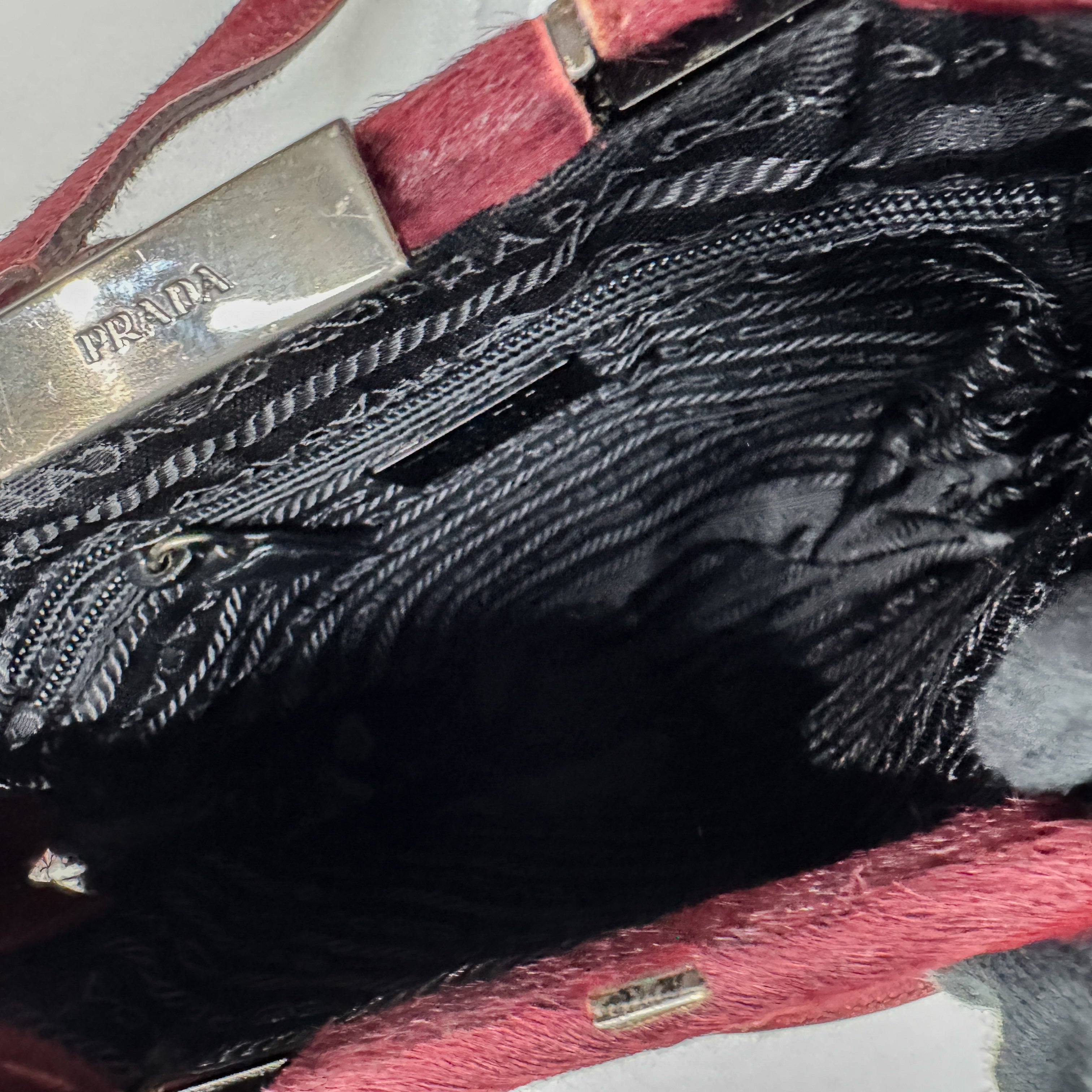 Red Pony Hair Hand Bag