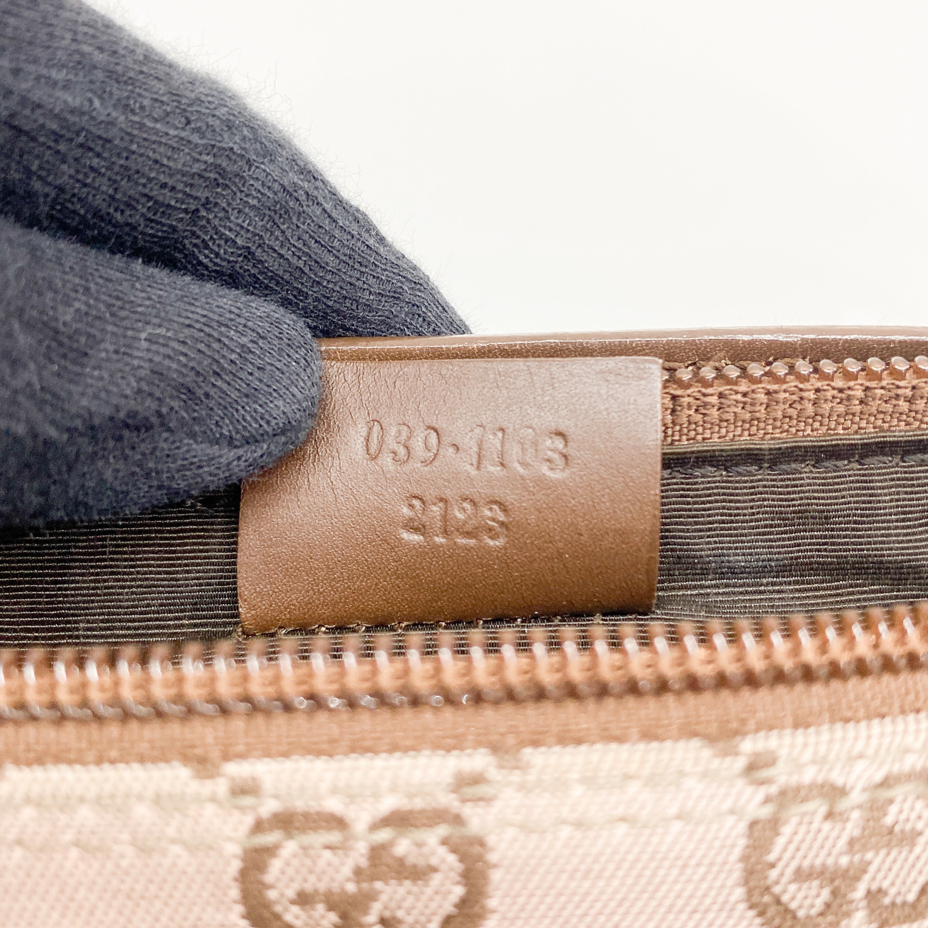 GG Canvas Brown Boat Shoulder Bag