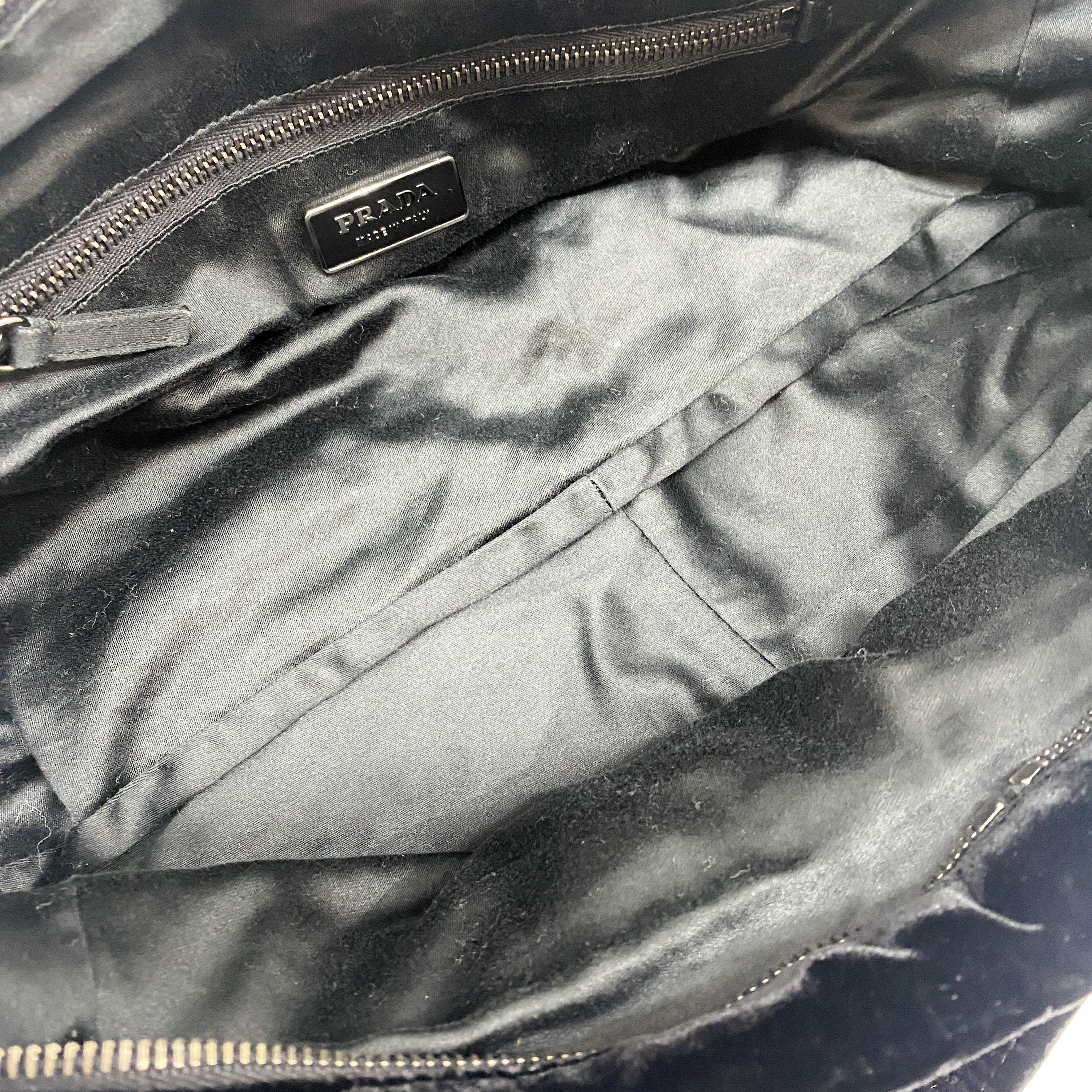 Black Velvet Shoulder Bag