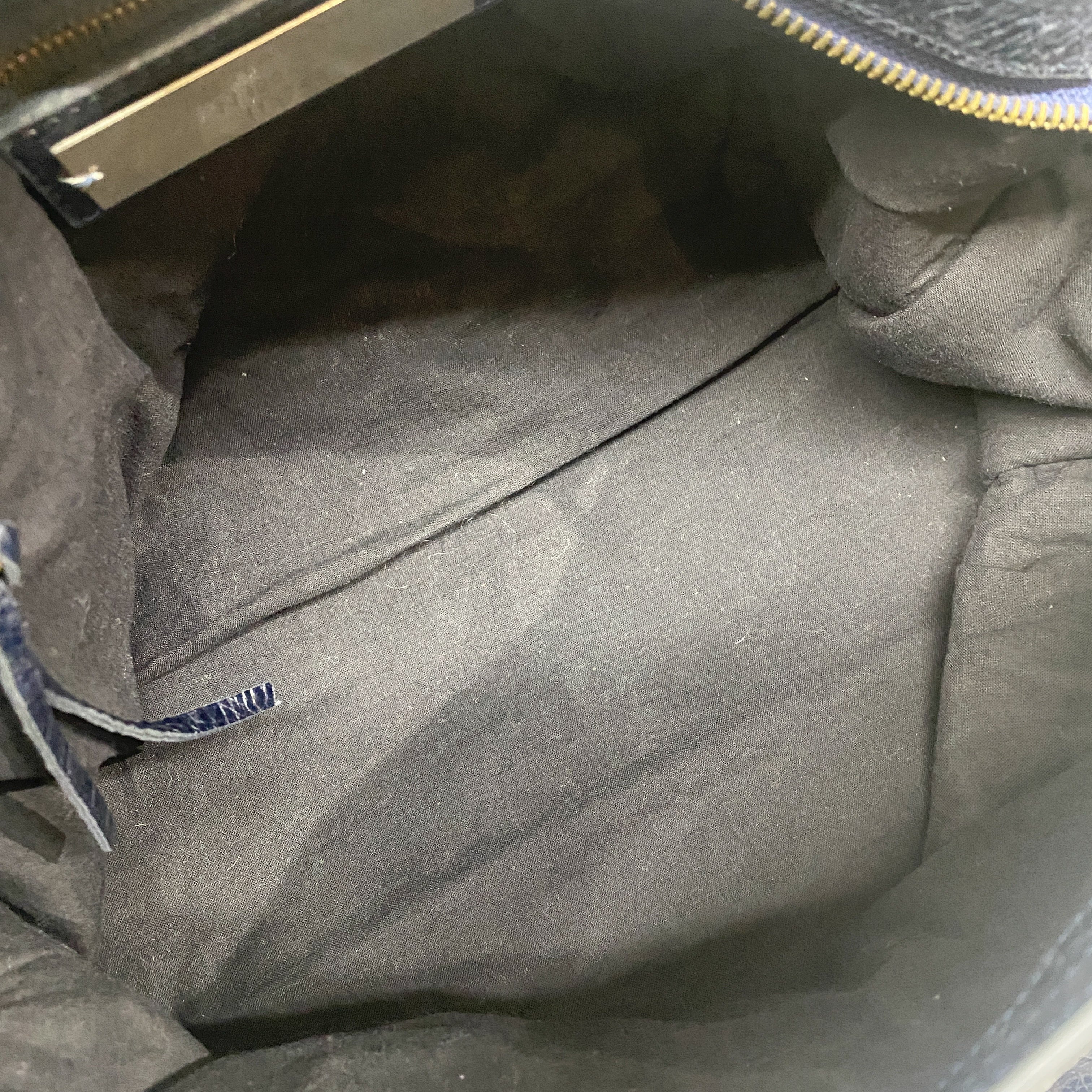 The City Navy Leather Bag