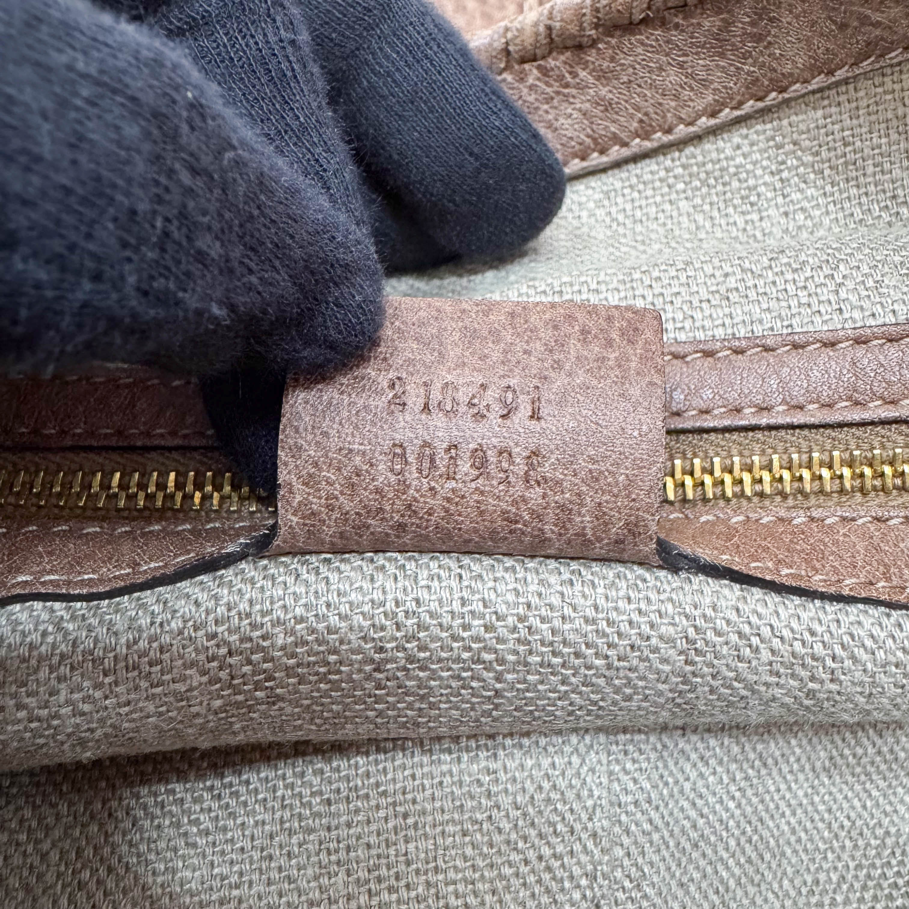 New Jackie Bamboo Guccissima Brown Calfskin Shoulder Bag