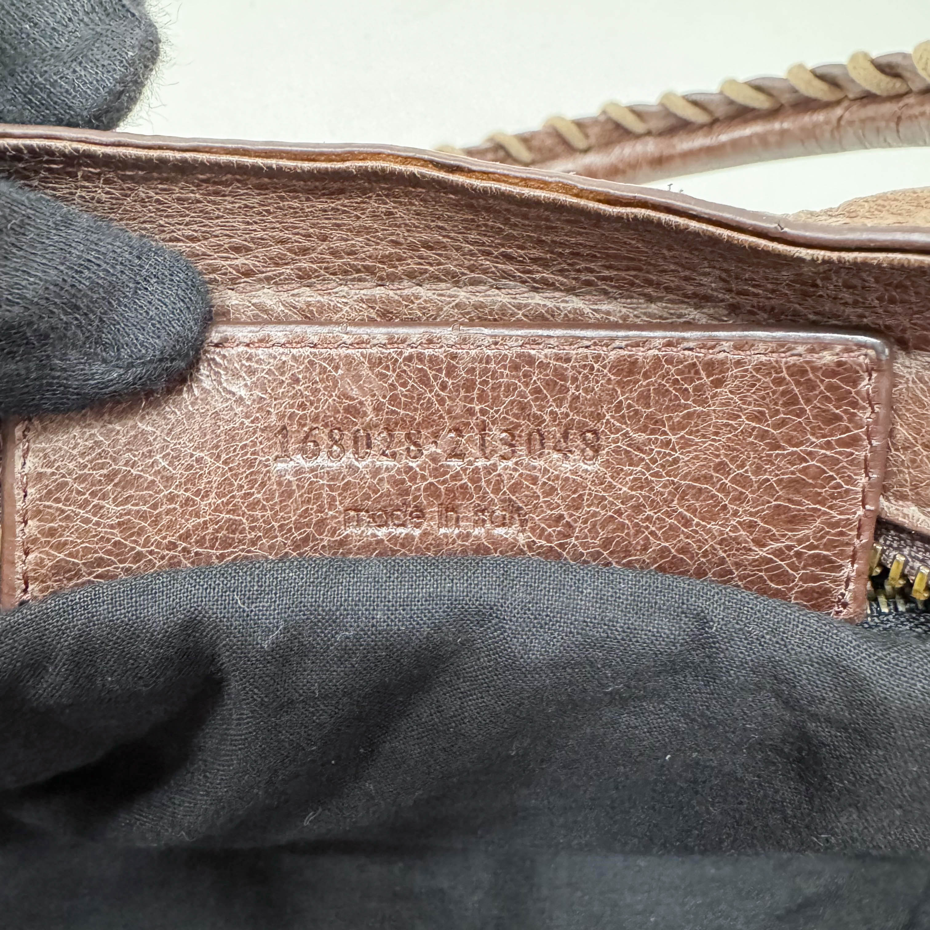 Part-Time Brown Calfskin Leather Two Way Bag