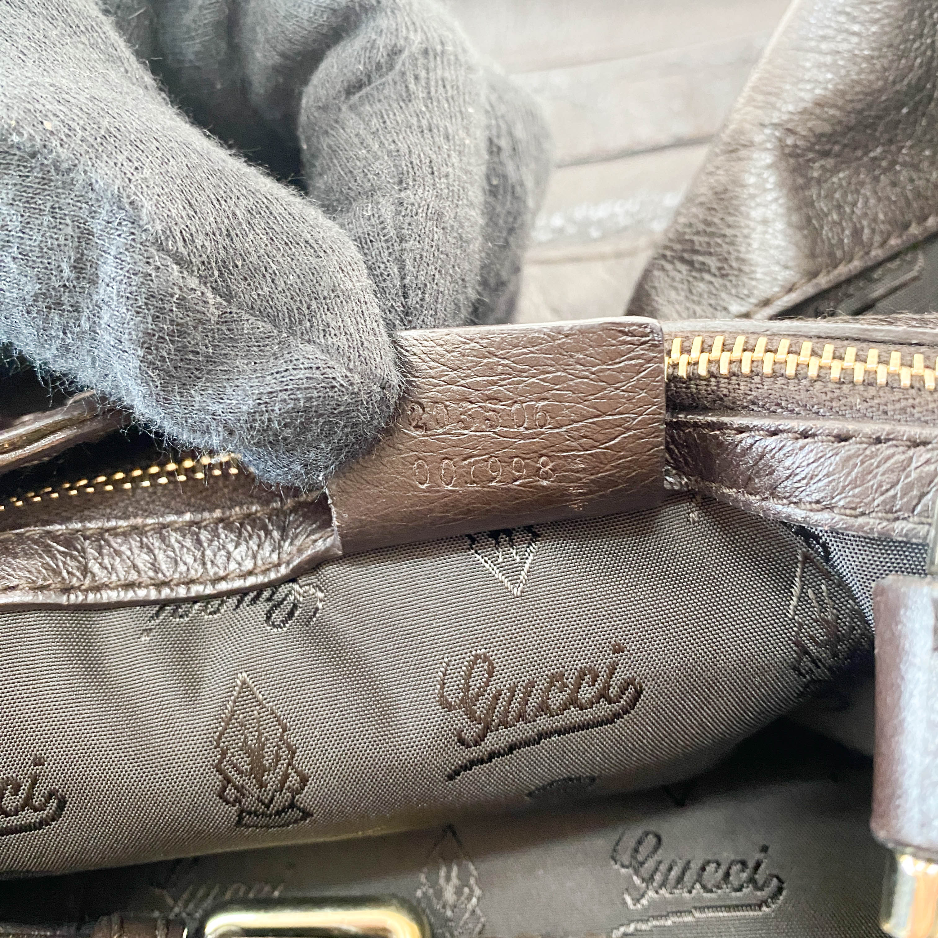 Dark Brown Leather Shoulder Bag