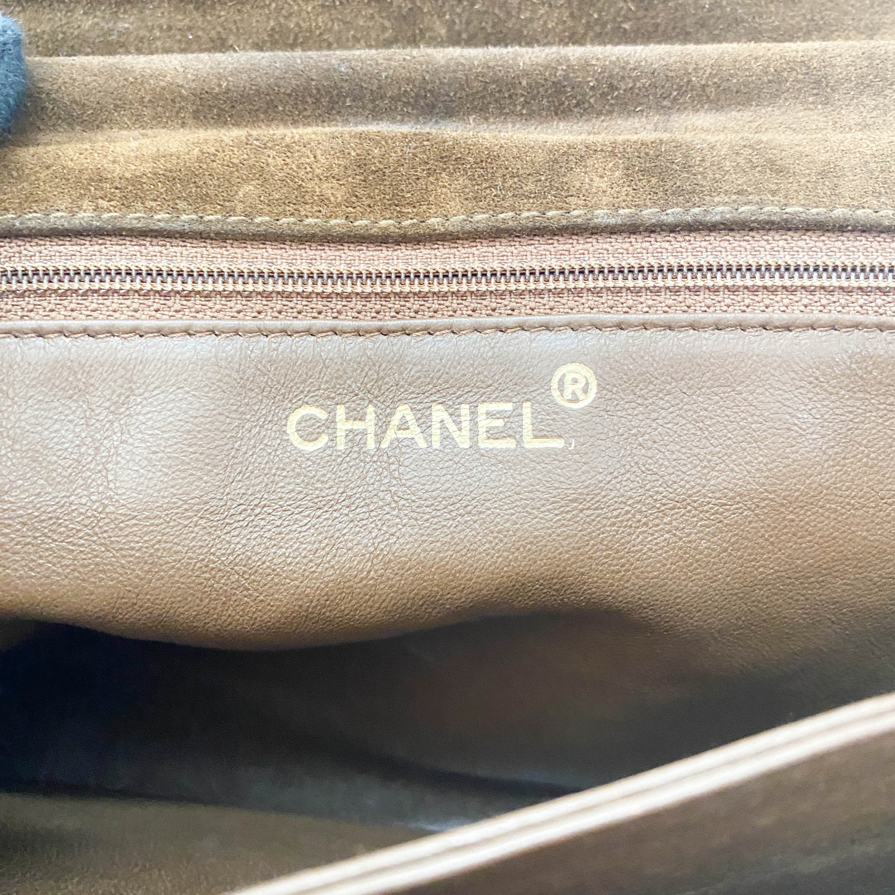 Matelasse Brown Suede One Shoulder Bag