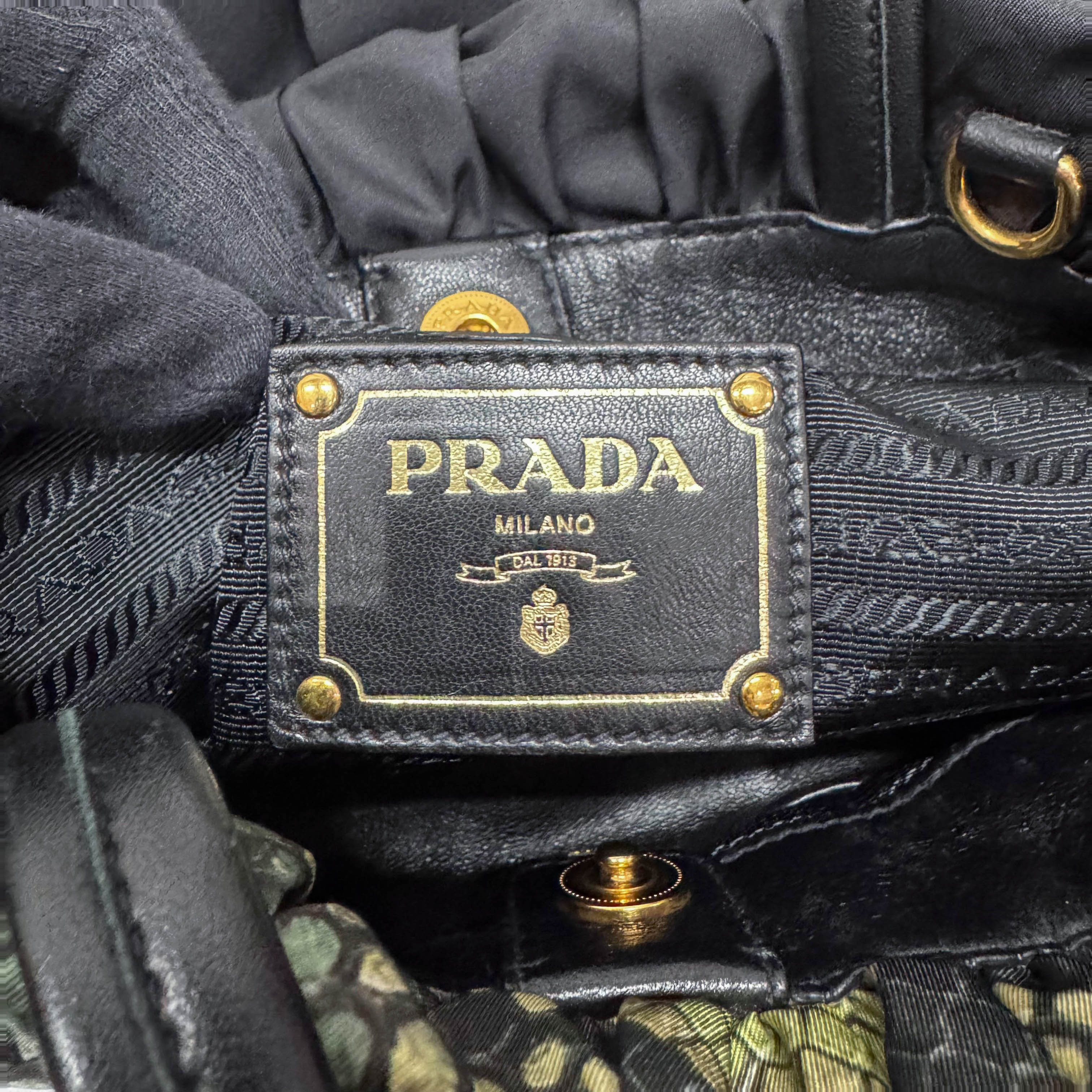 Green Snakeprint Nylon Shoulder Bag