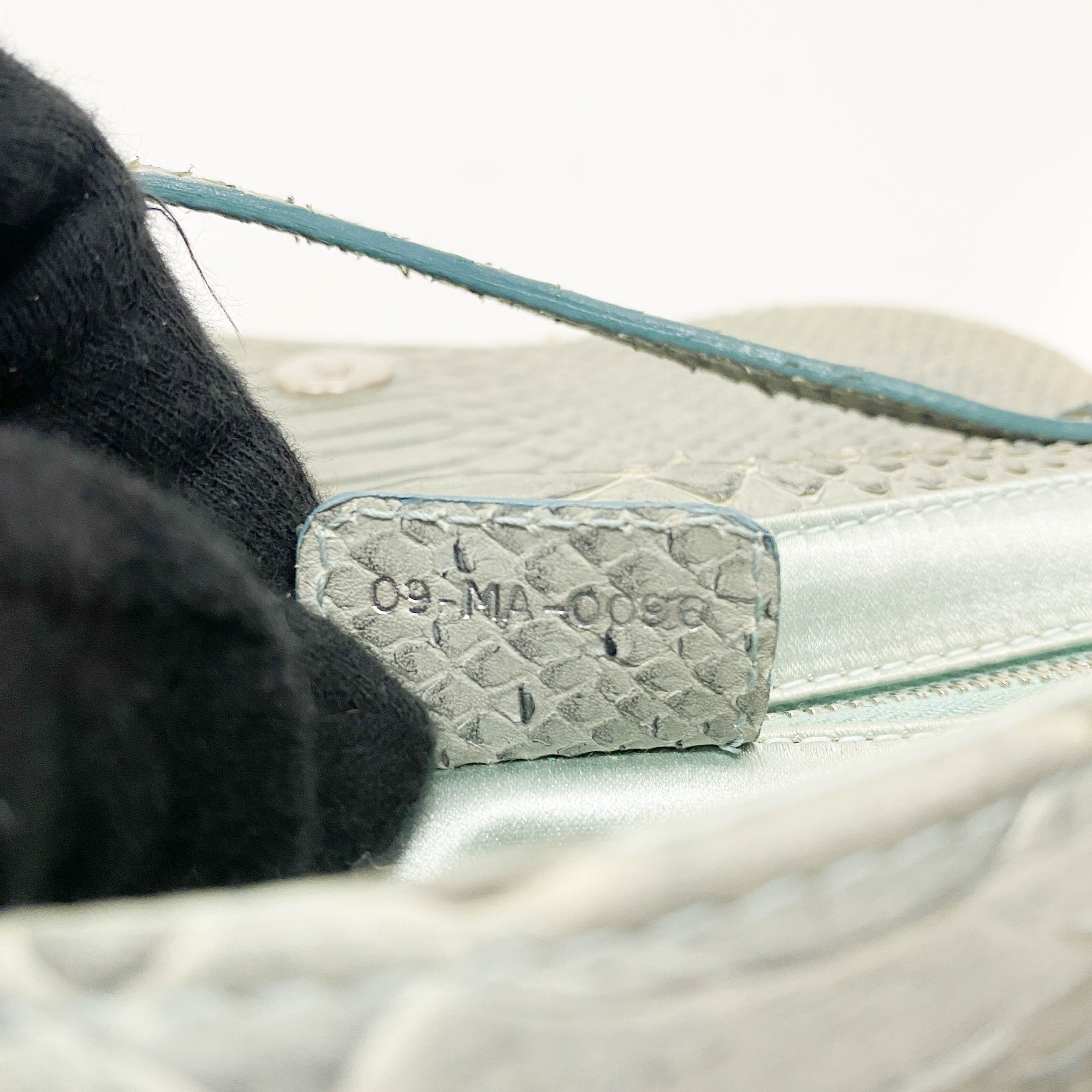 Saddle Light Grey Python Two Way Bag