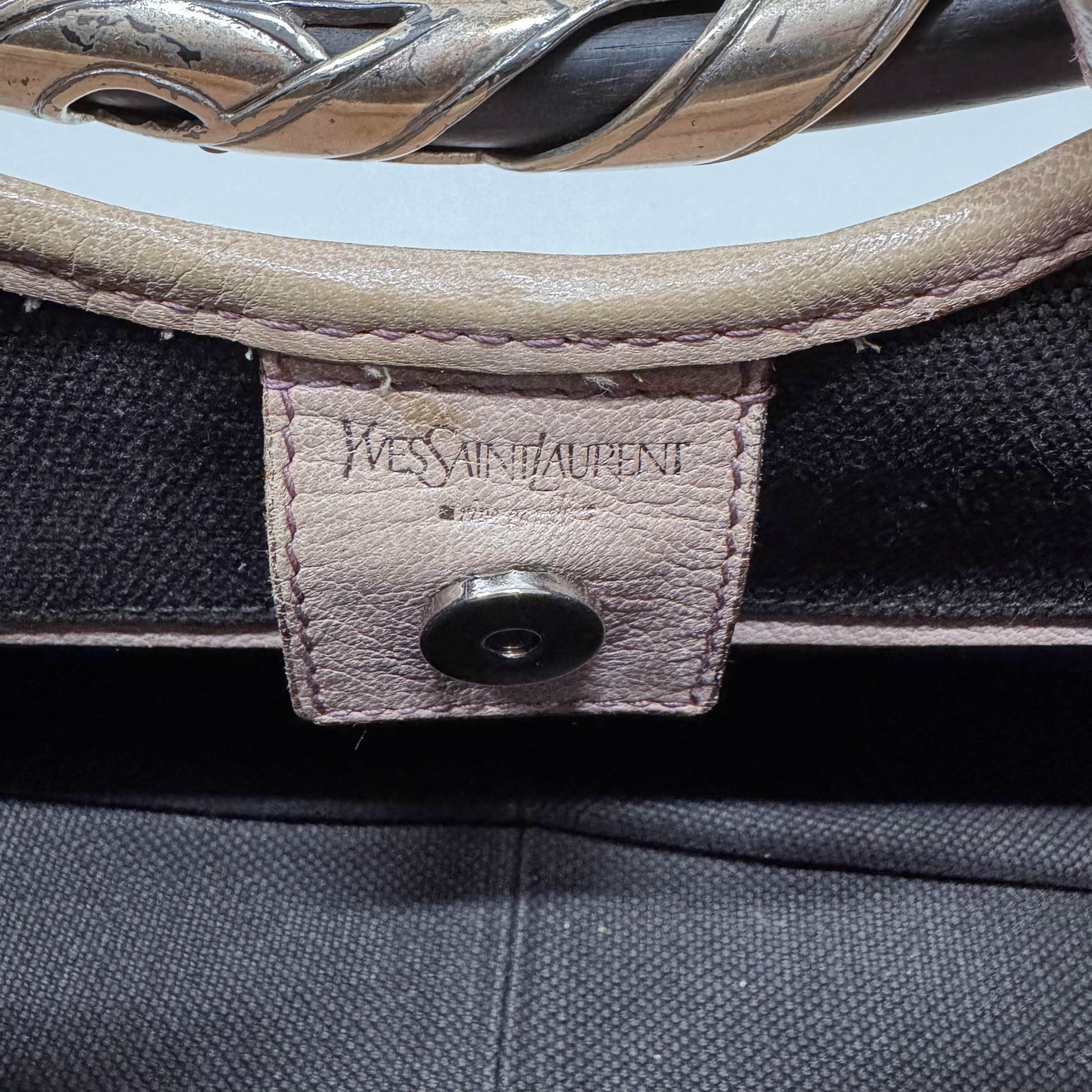 Mombasa Pink/Beige Leather Shoulder Bag