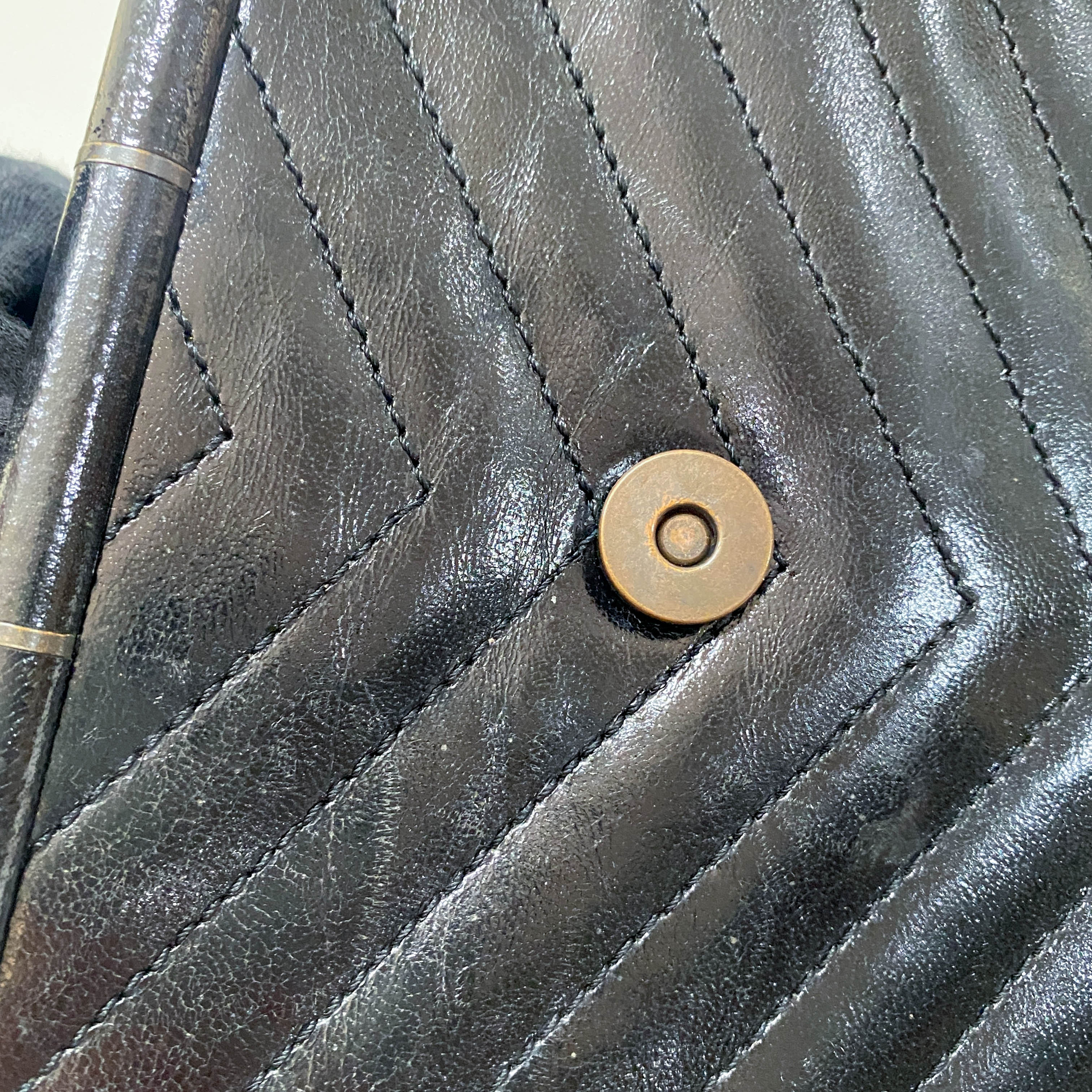 Black Leather Clutch Bag