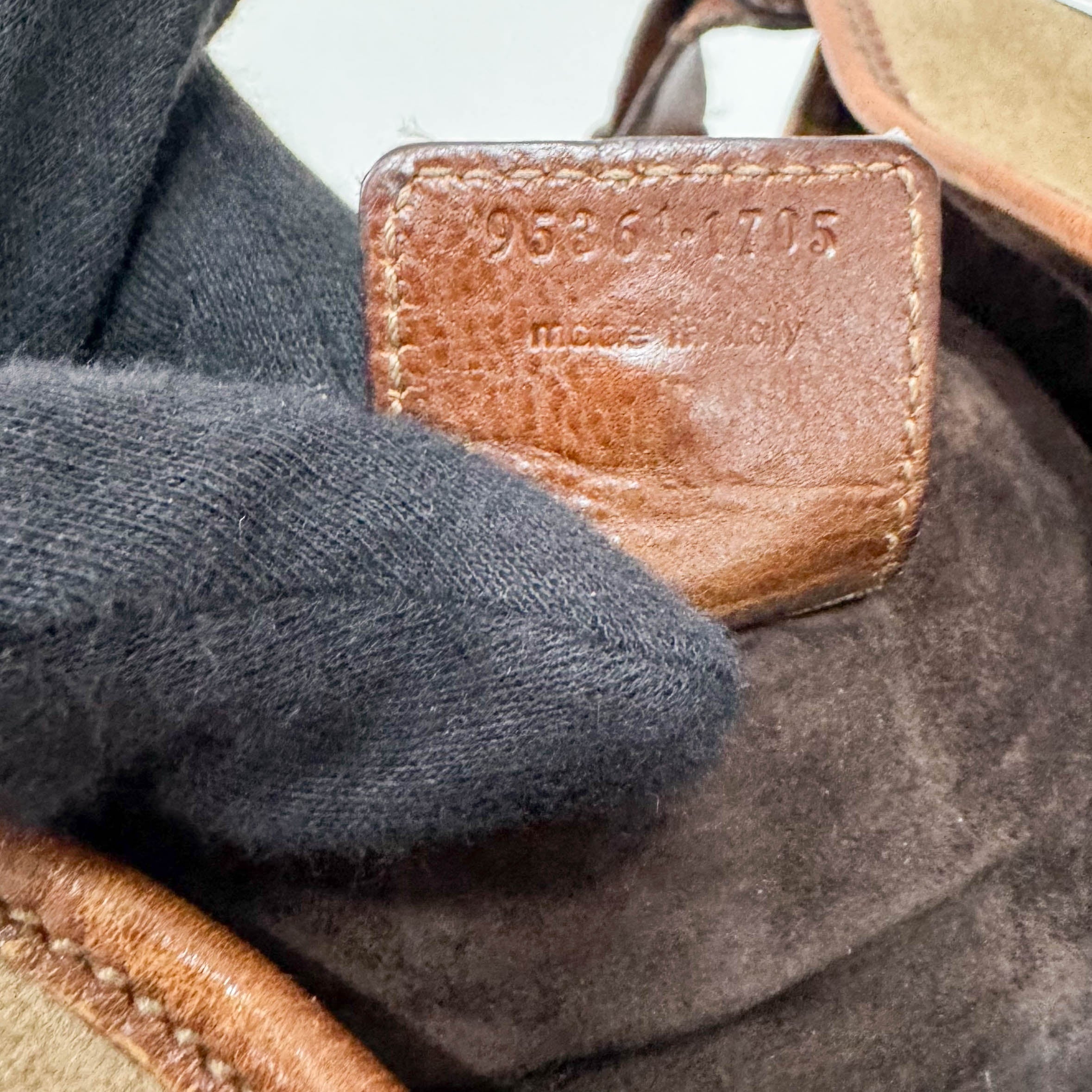 Mombasa Beige Suede Shoulder Bag