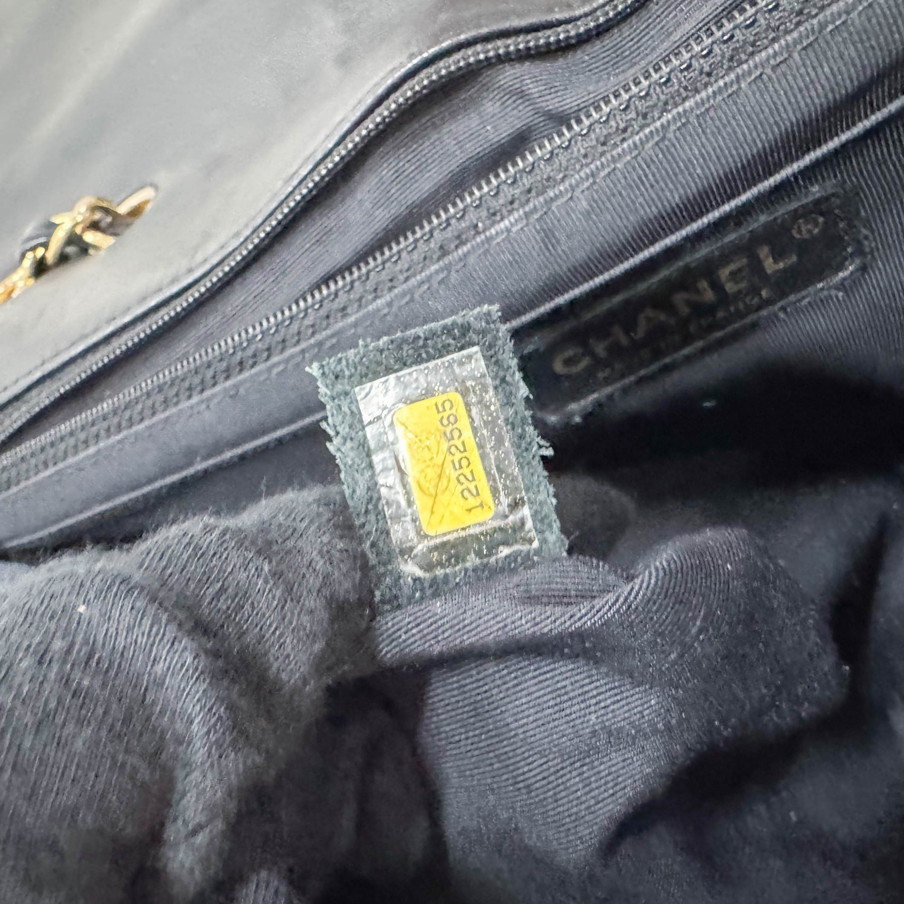 Timeless Classic Flap BlackPatent Leather Shoulder/Crossbody Bag