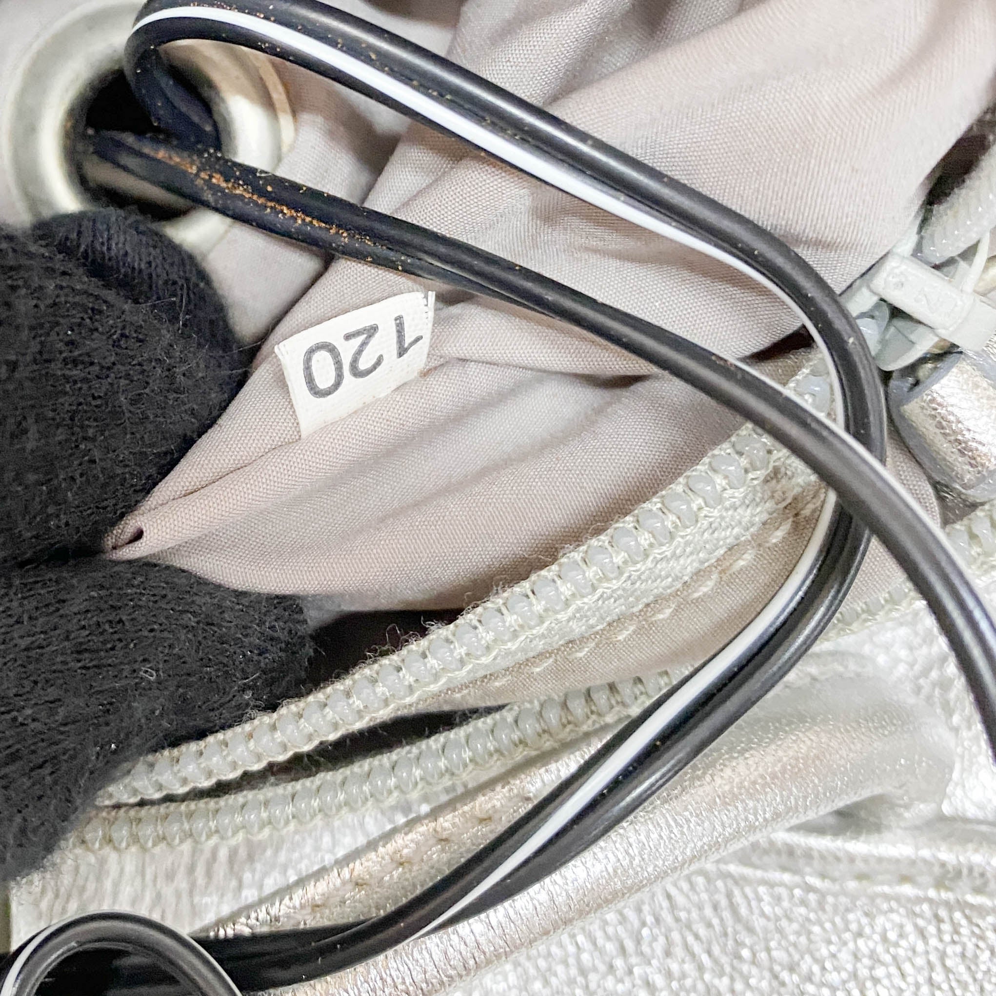 Archive Light Up Silver Leather Shoulder Bag