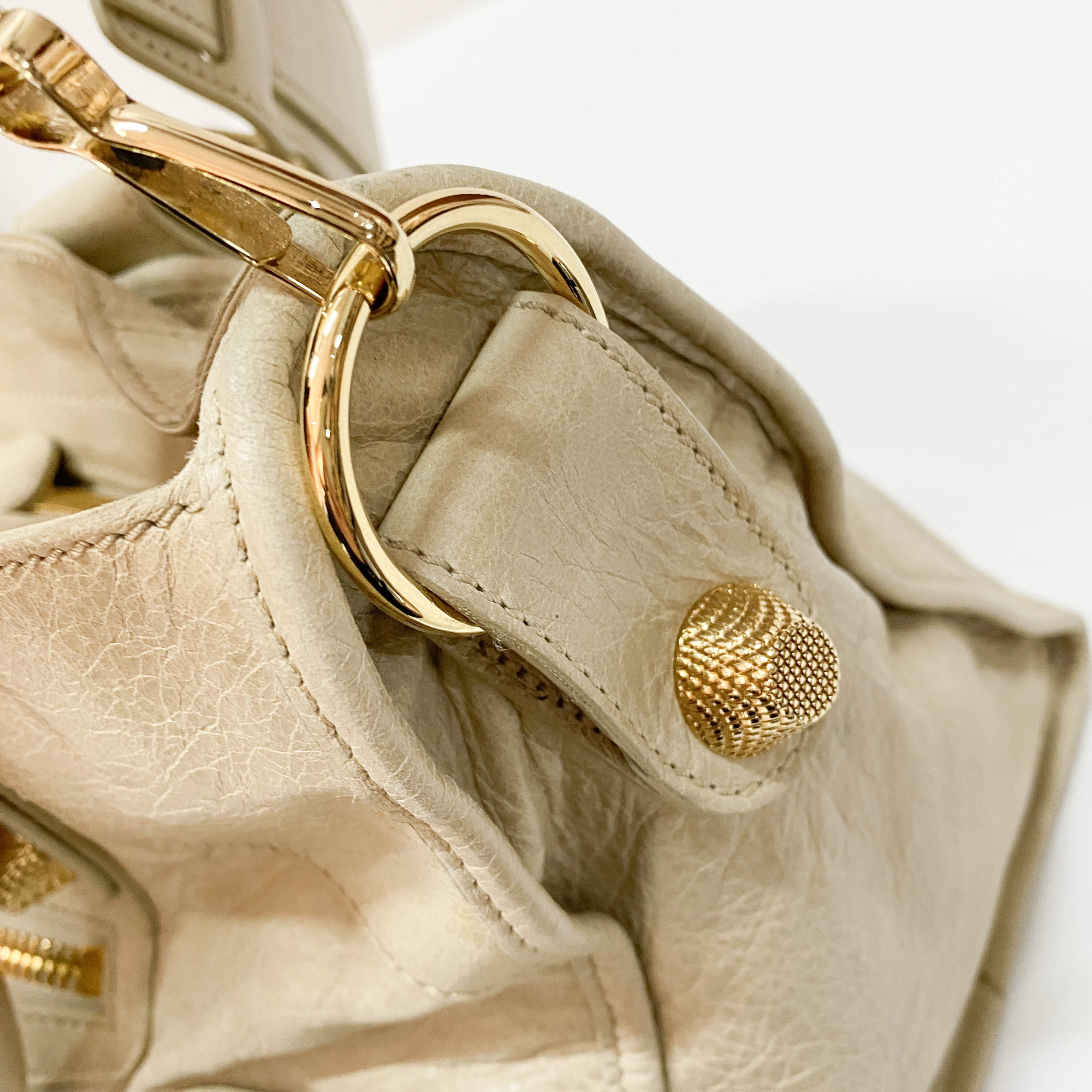 The Part Time Light Beige Calfskin Leather Two Way Bag