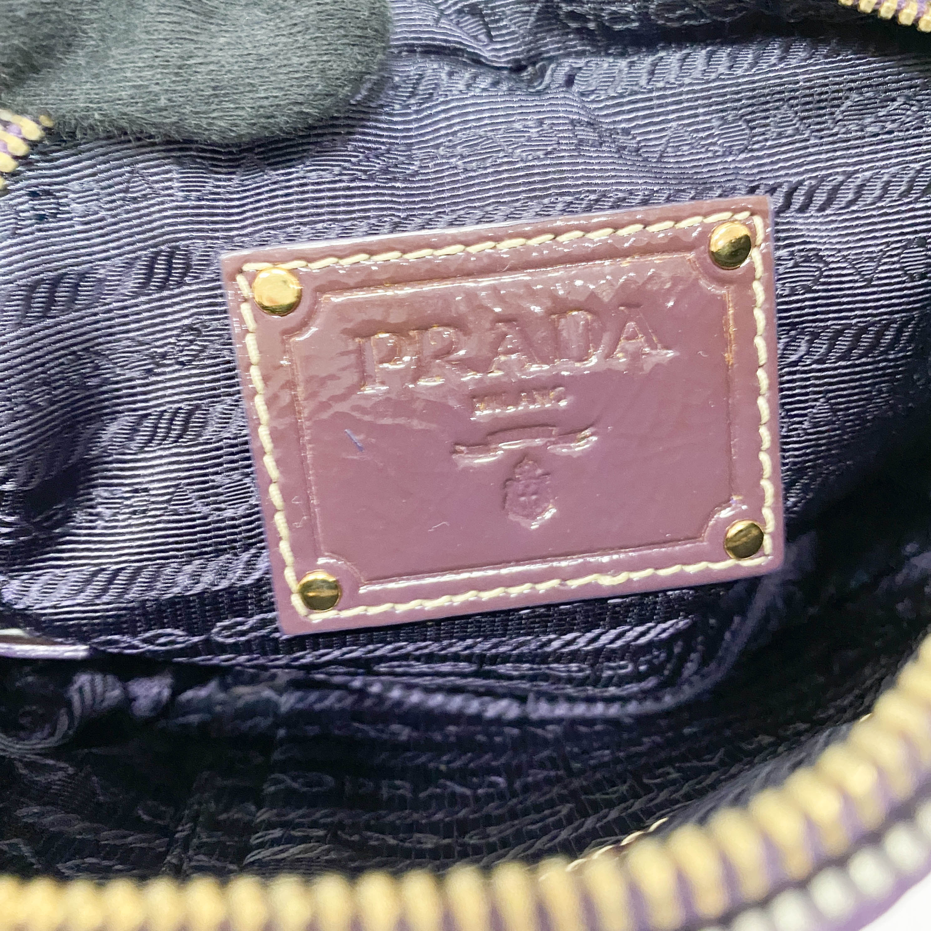 Tessuto Pietre Purple Nylon Crossbody Bag