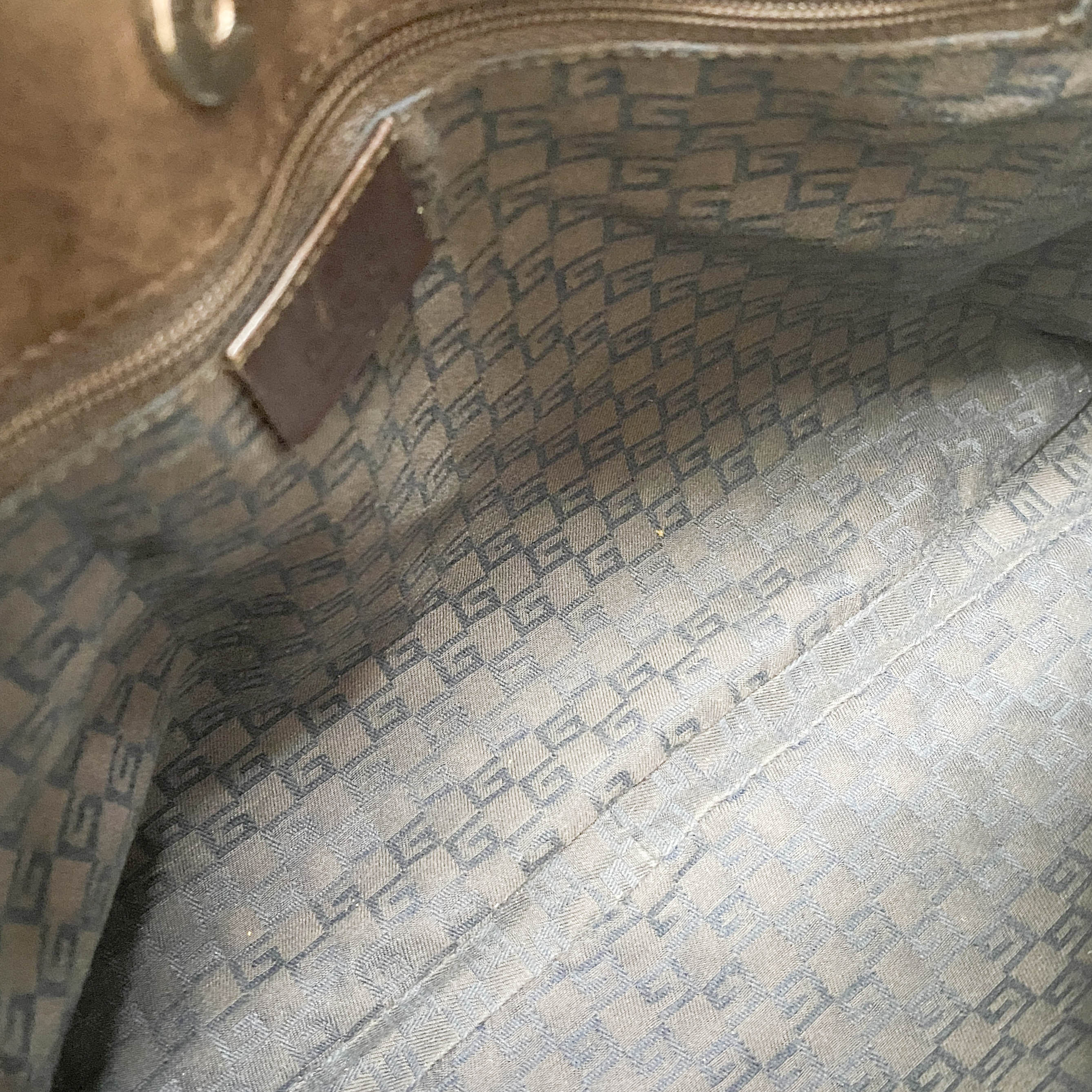 Vintage Brown Suede Shoulder Bag