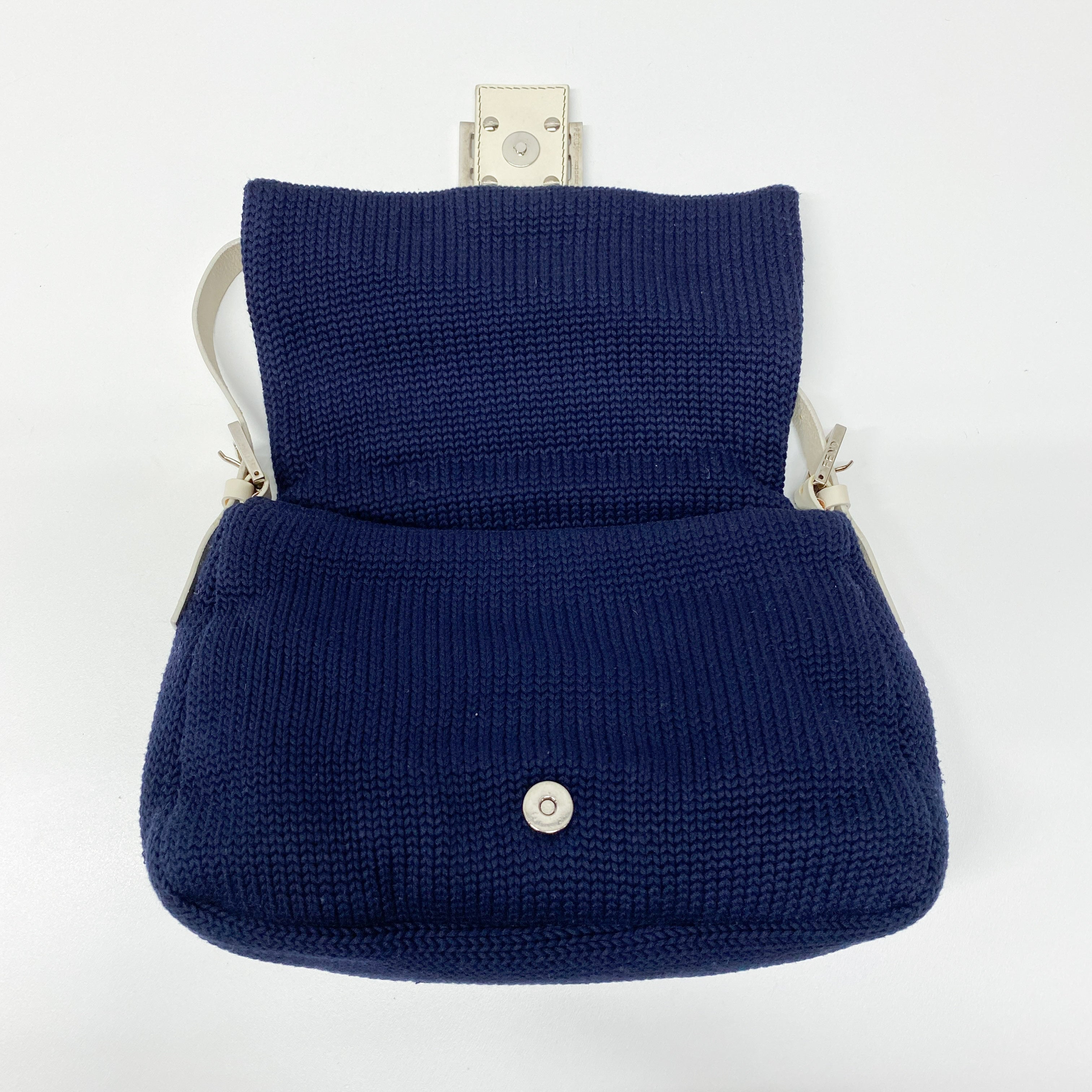 Mamma Baguette Knitted Cotton Fabric Shoulder Bag