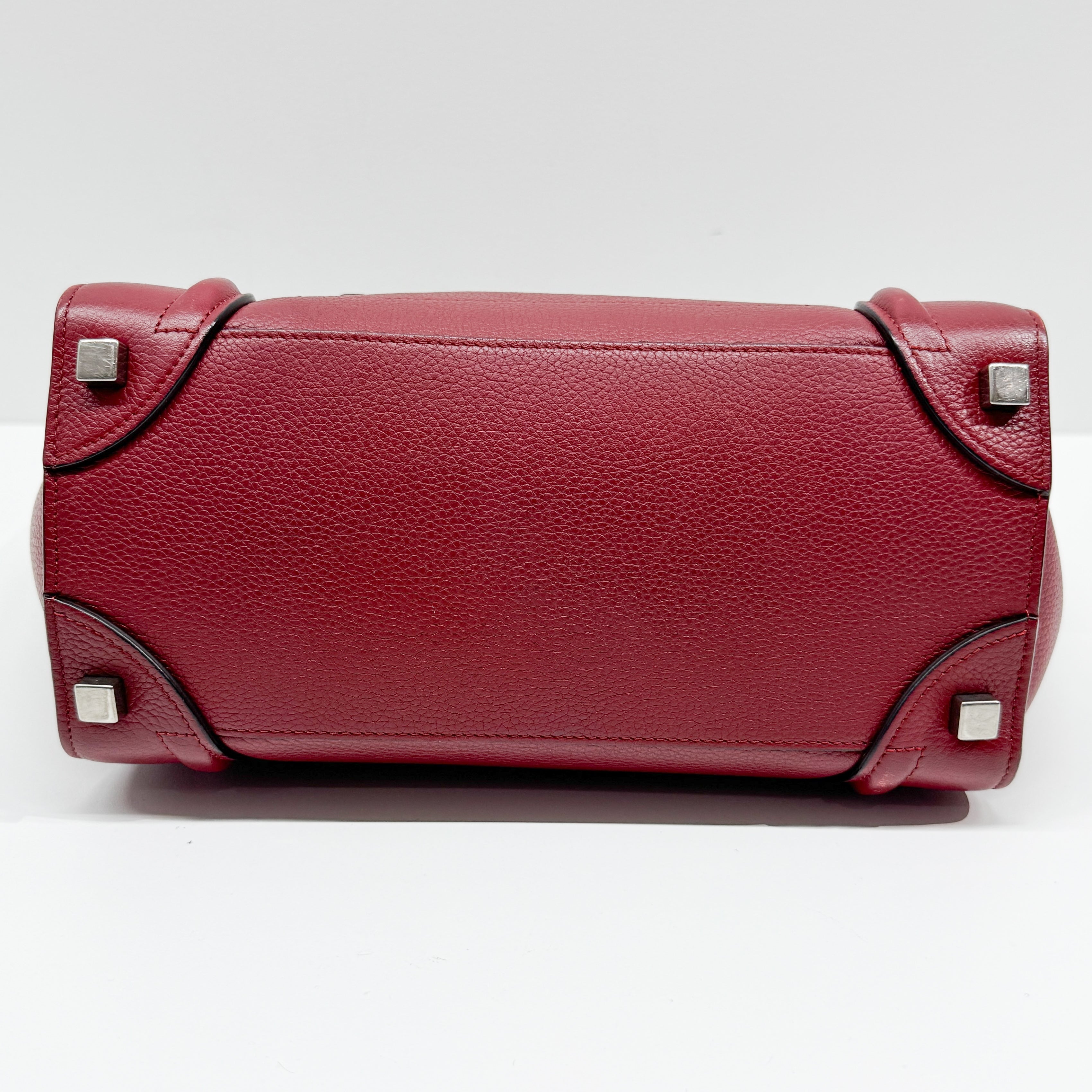 Vintage Red Leather Hand Bag