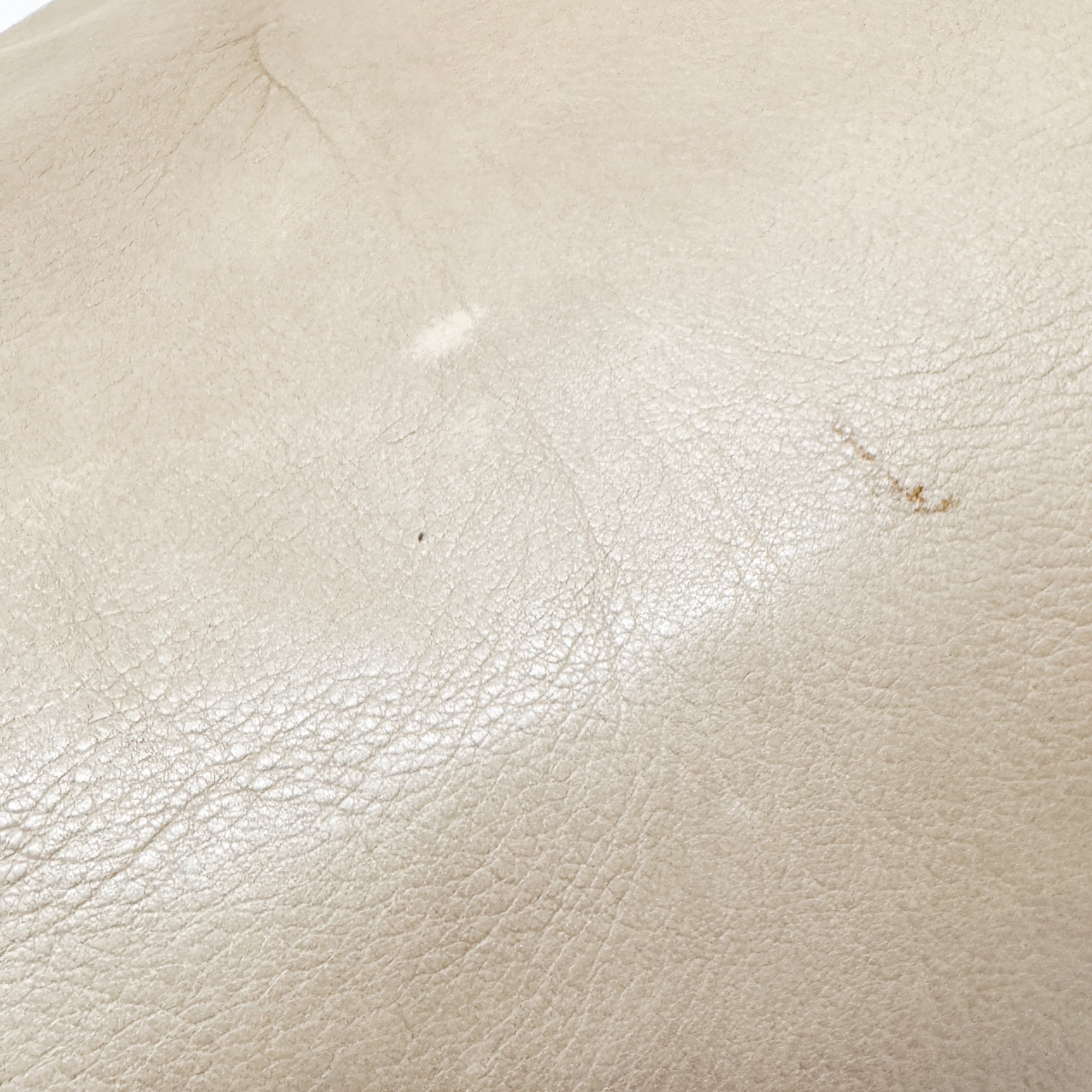 Vintage Beige Leather Shoulder Bag