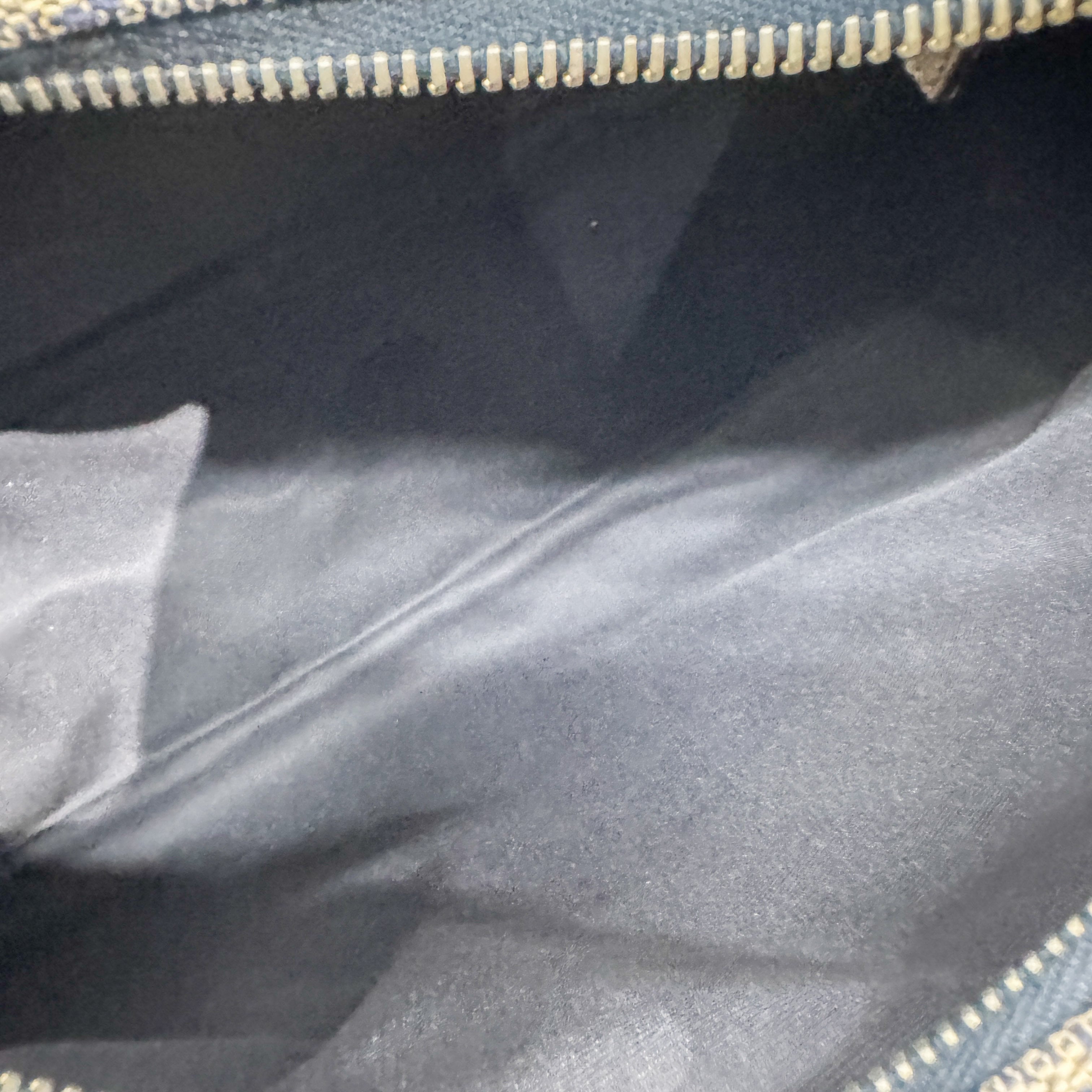 Horsebit Beige Canvas Shoulder Bag