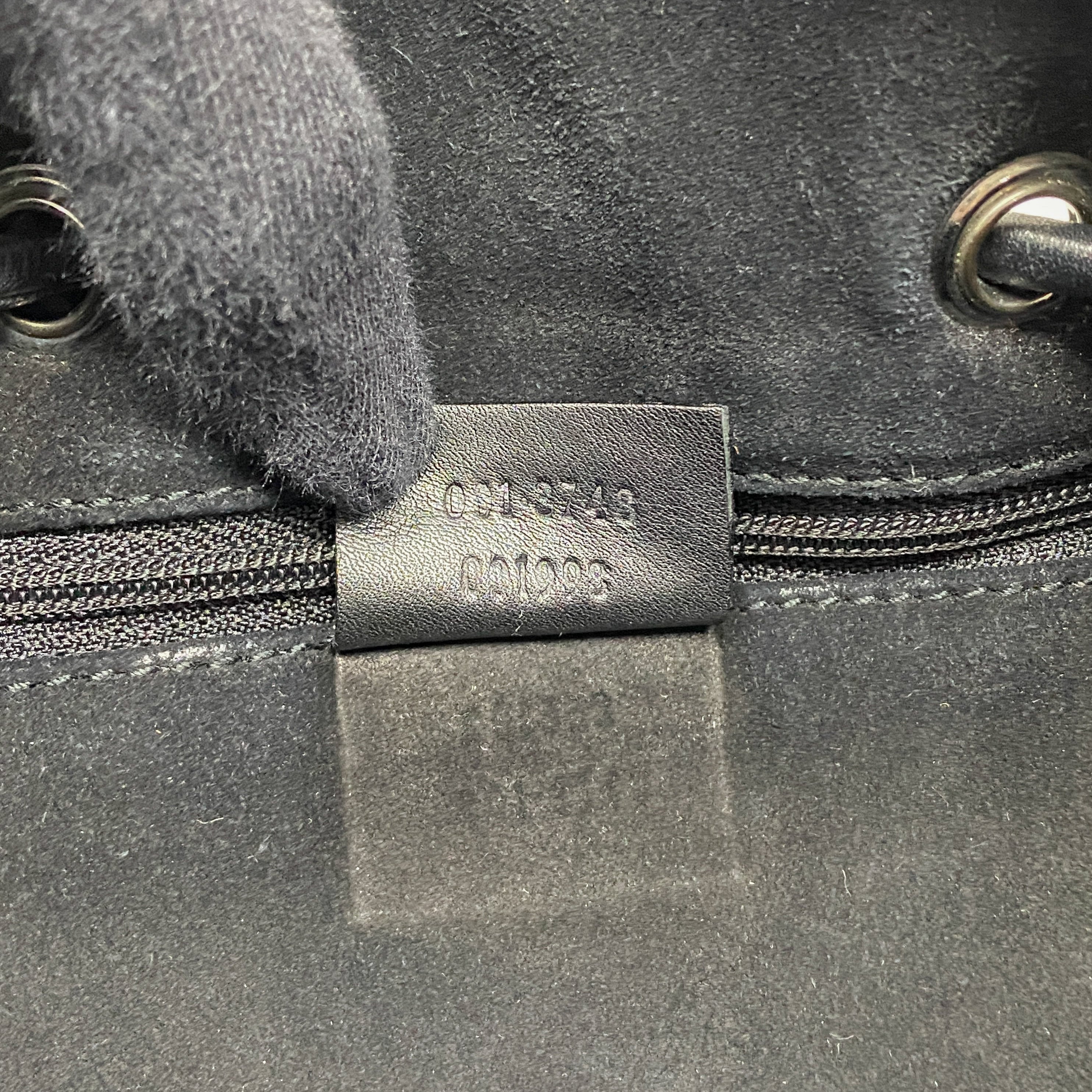 GG Black Suede Bucket Shoulder Bag