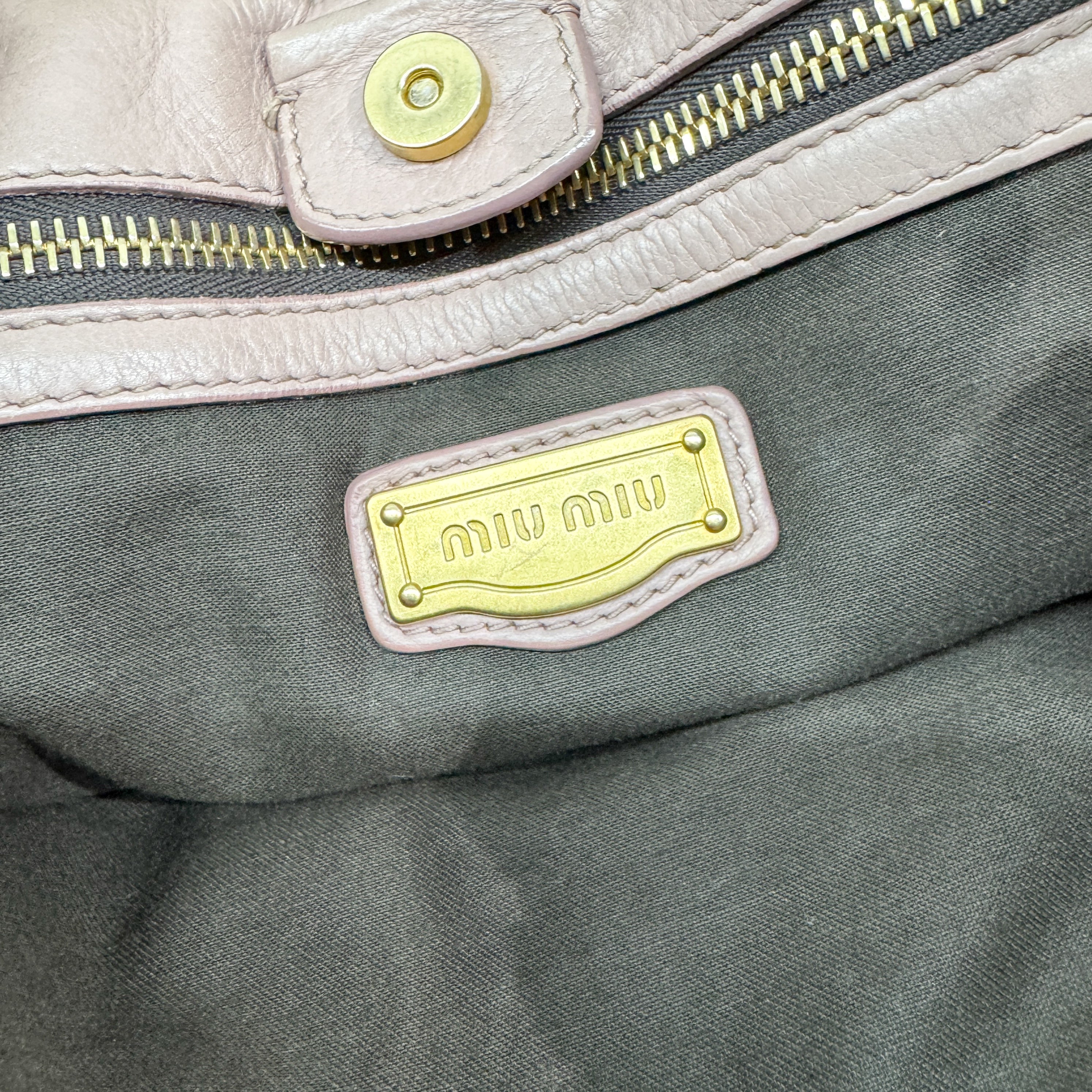 Vitello Pink Leather Two Way Bag