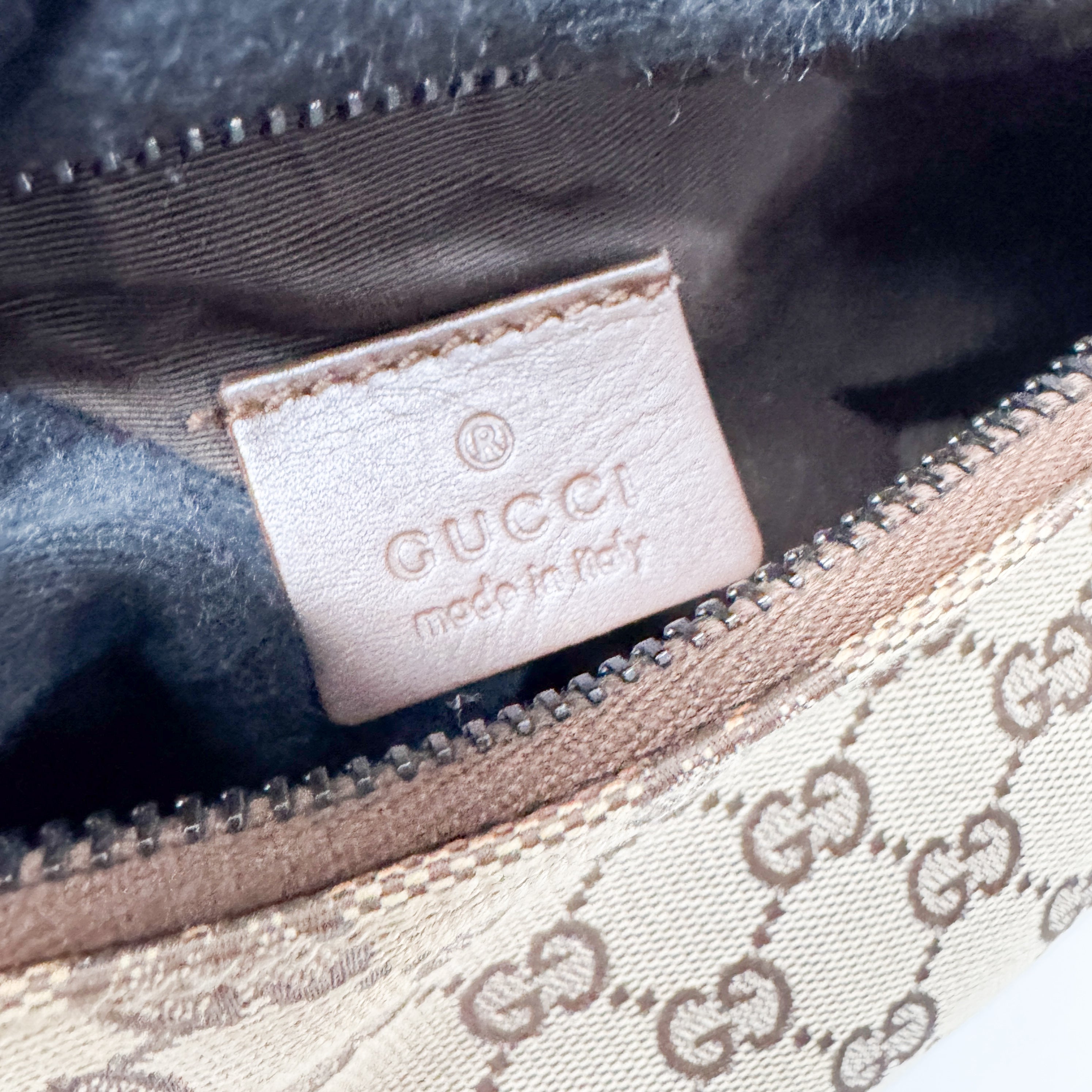 GG Brown Canvas Shoulder Bag