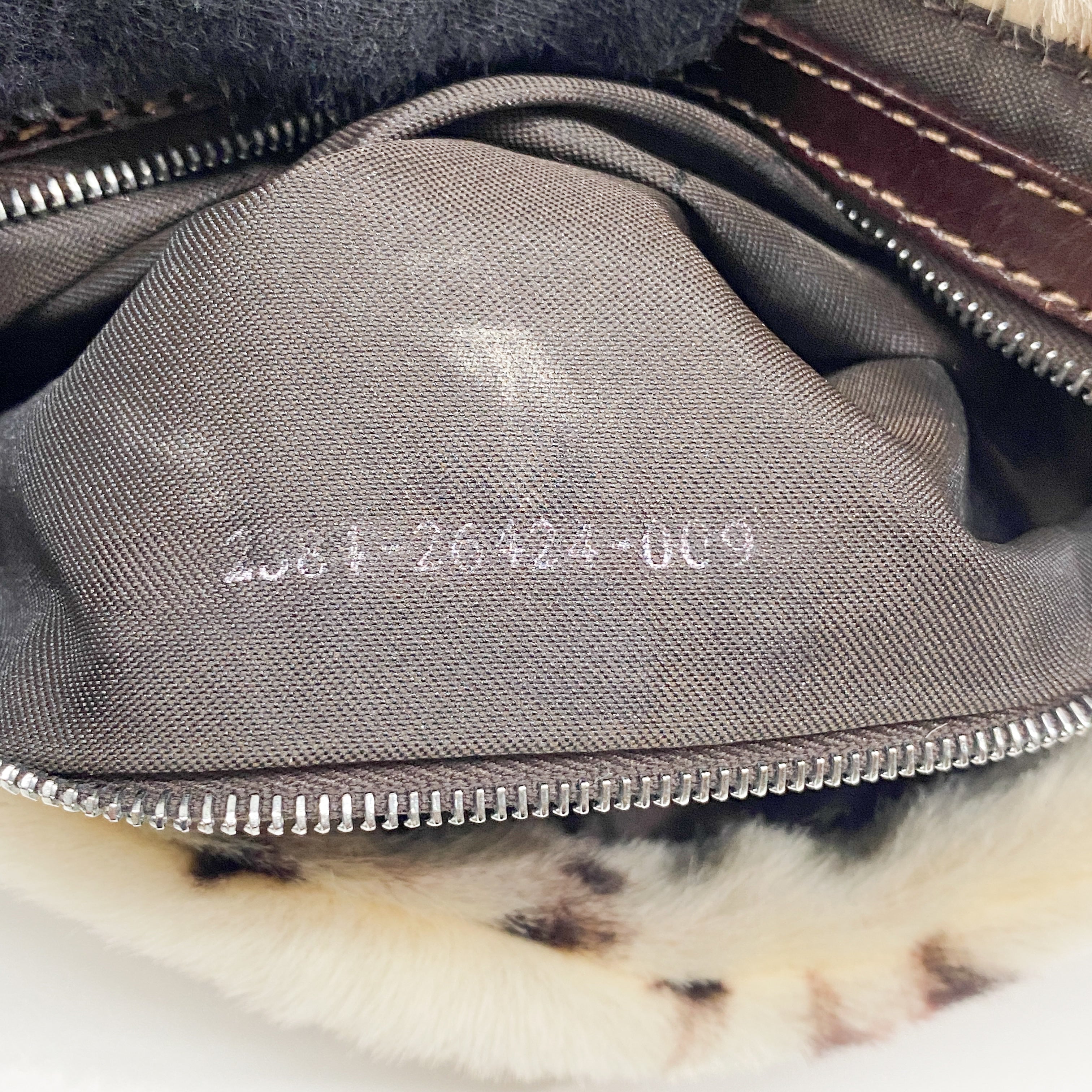 Baguette Brown Cow Print Pony Hair Shoulder Bag