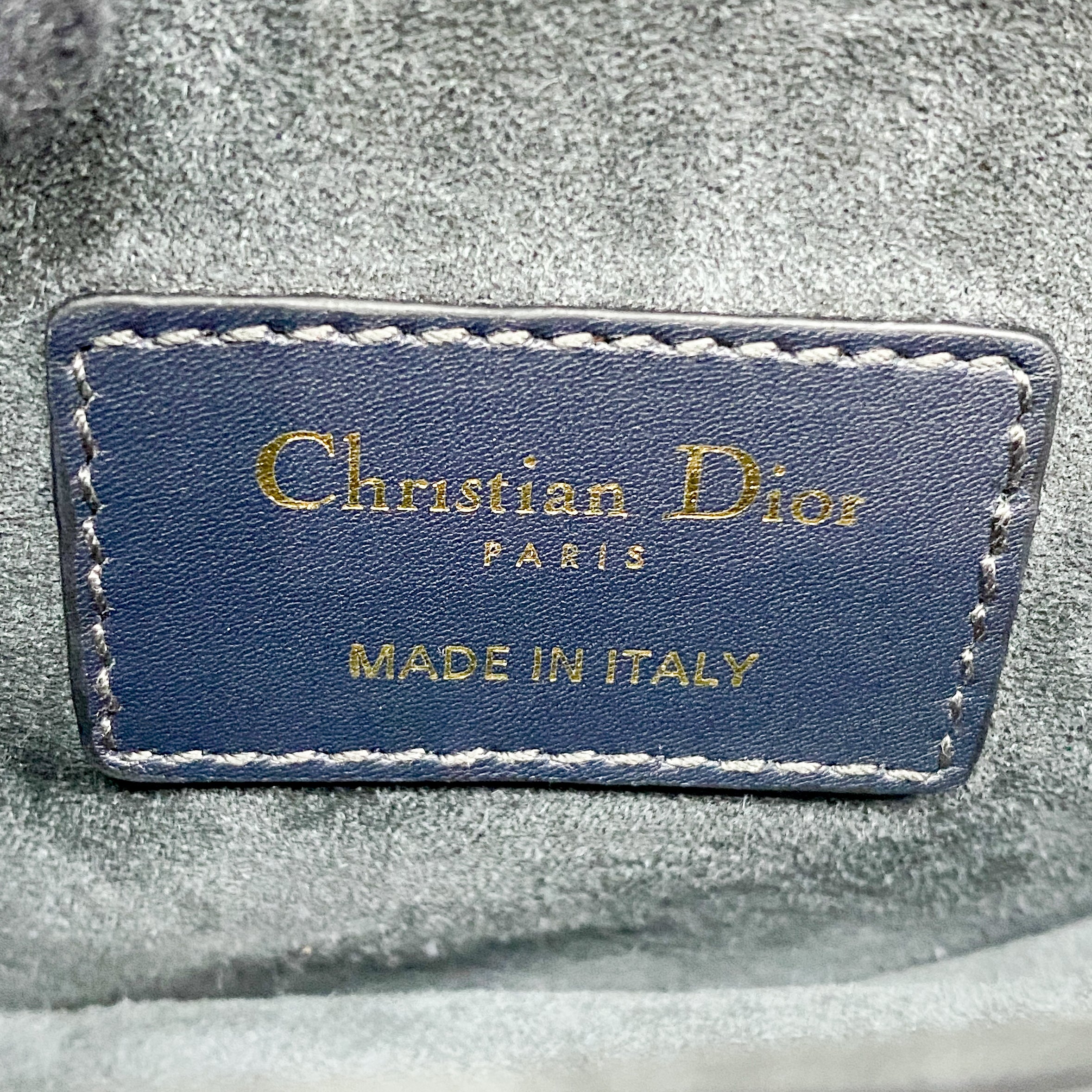 Navy Leather Saddle Bag