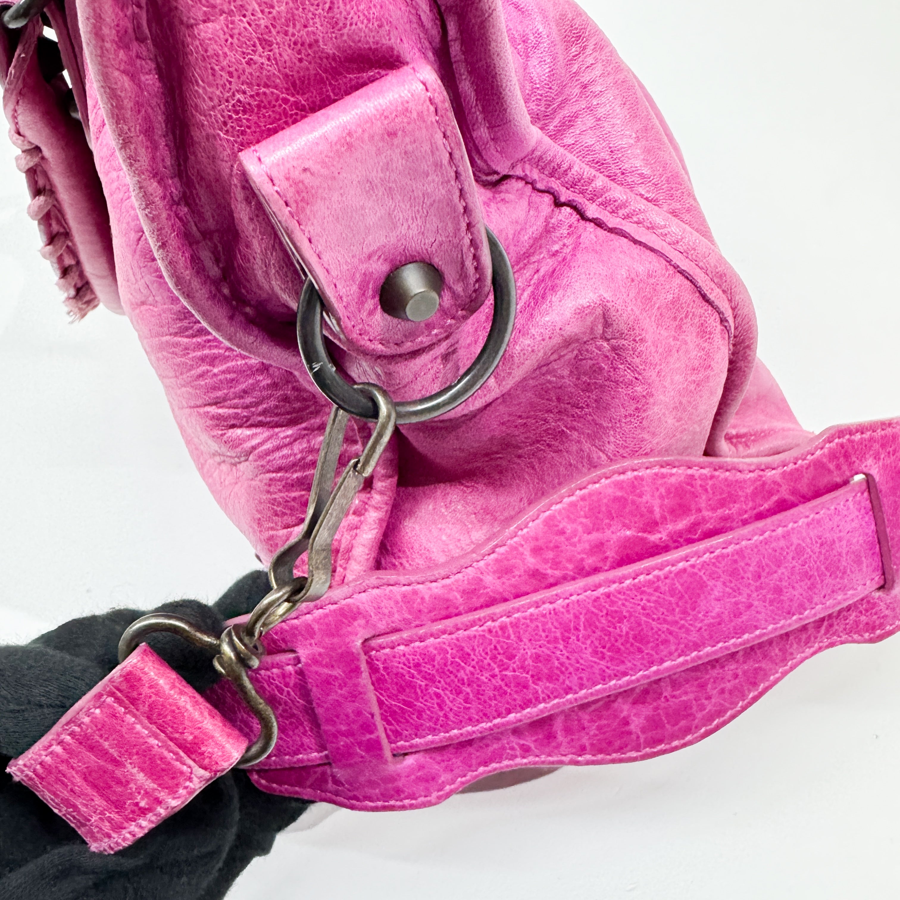 The City Pink Calfskin Leather Two Way Bag