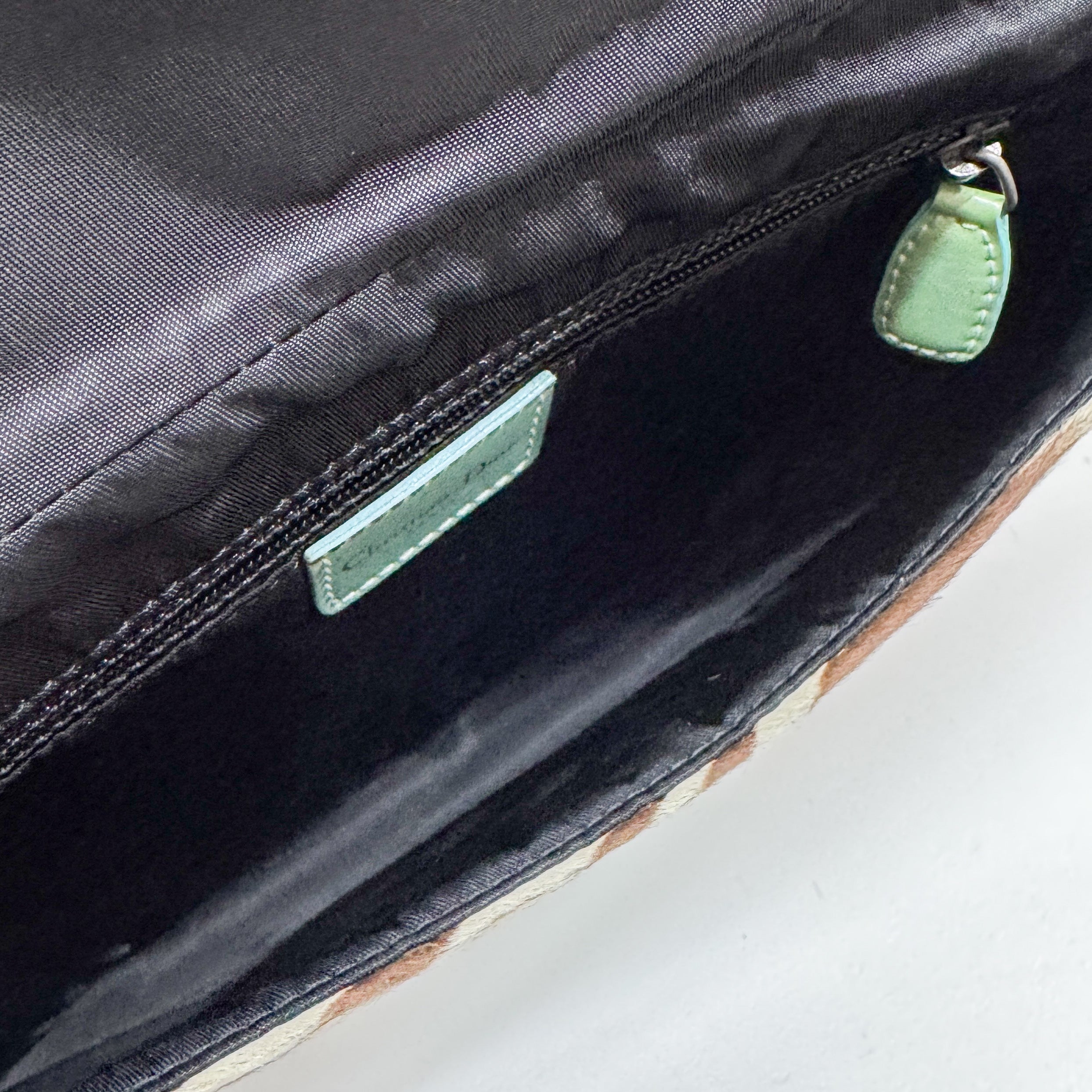 Limited Edition Malice Pearl Zebra Print Pony Hair Shoulder Bag