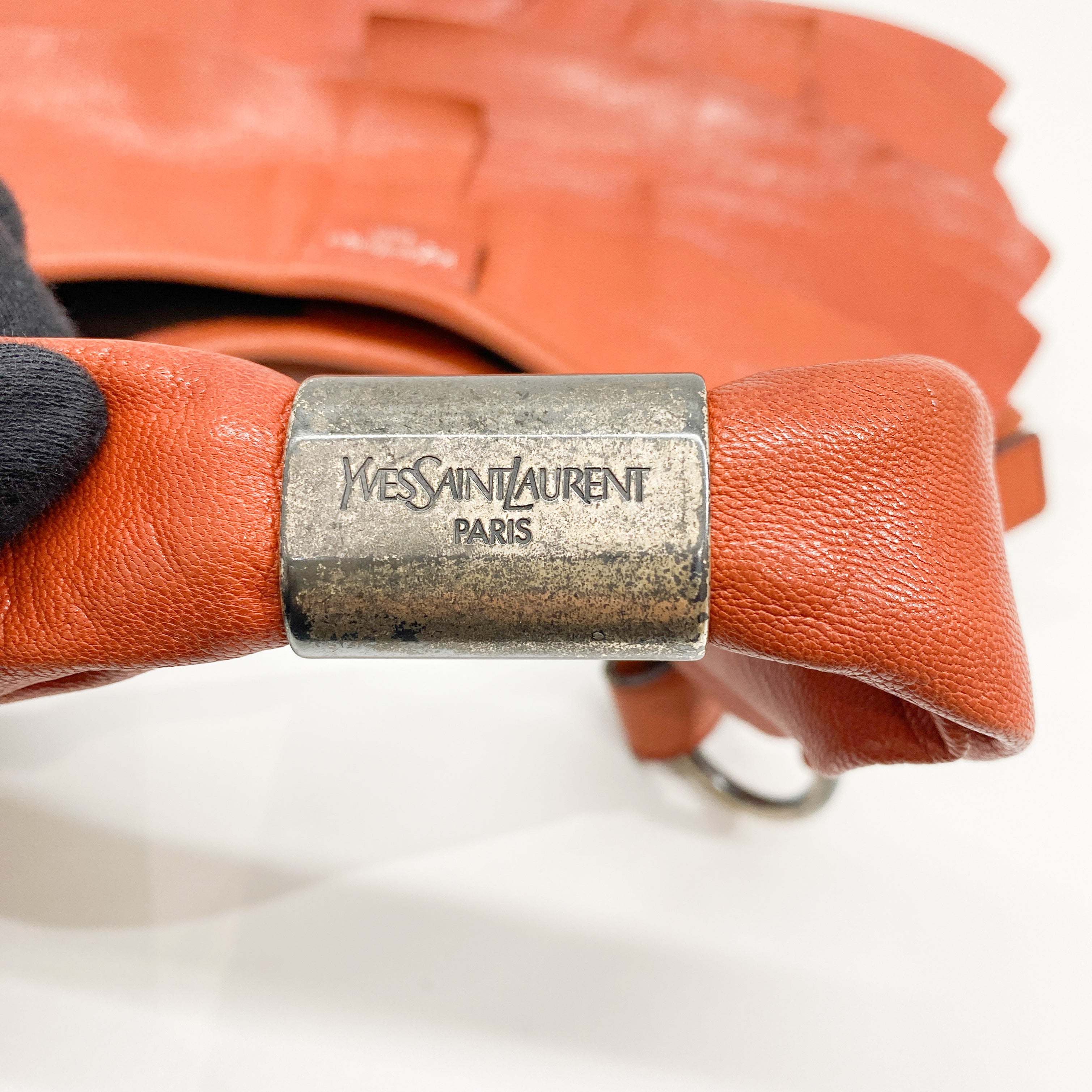 Saint Tropez Orange Leather Shoulder Bag