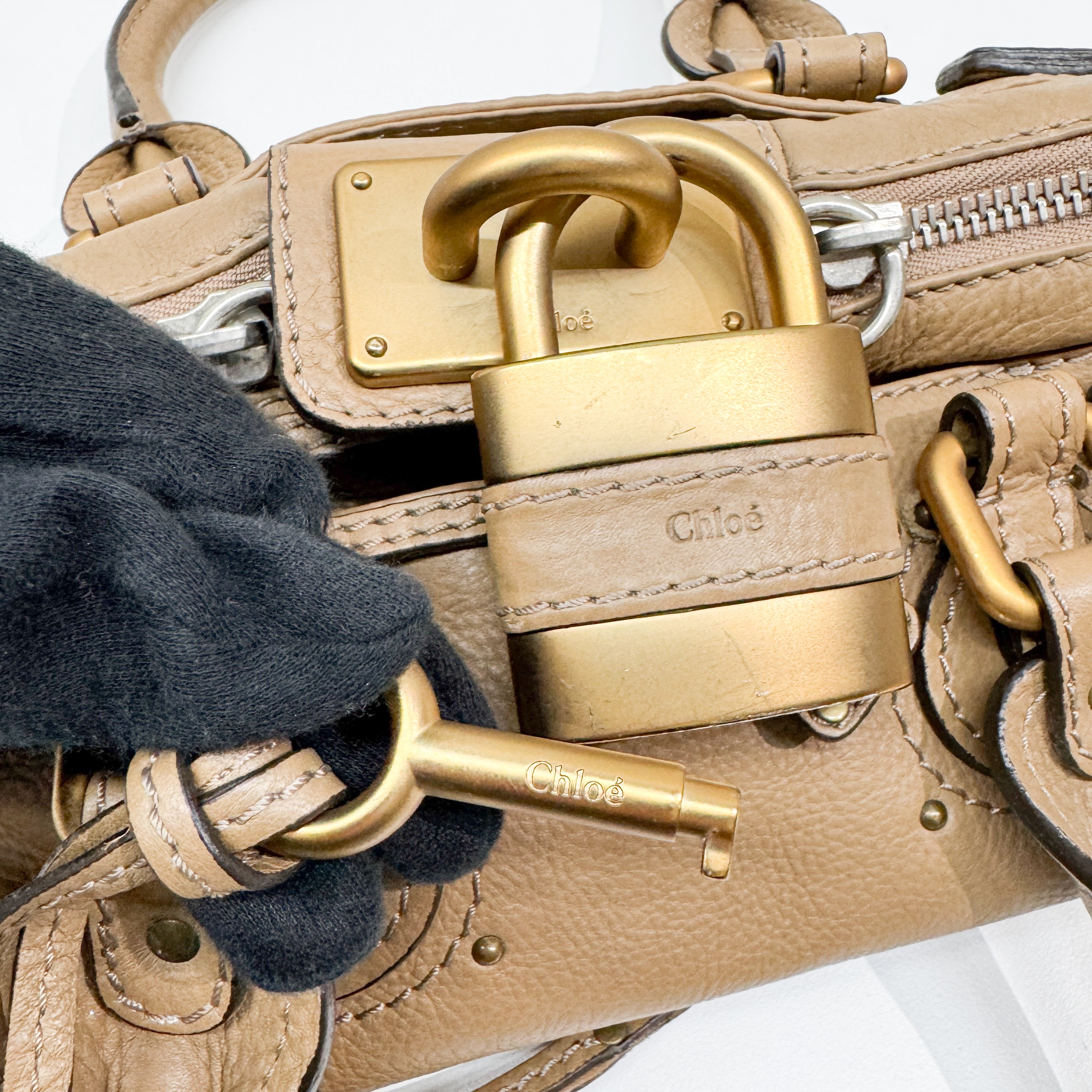 Mini Paddington Brown Leather Shoulder Bag