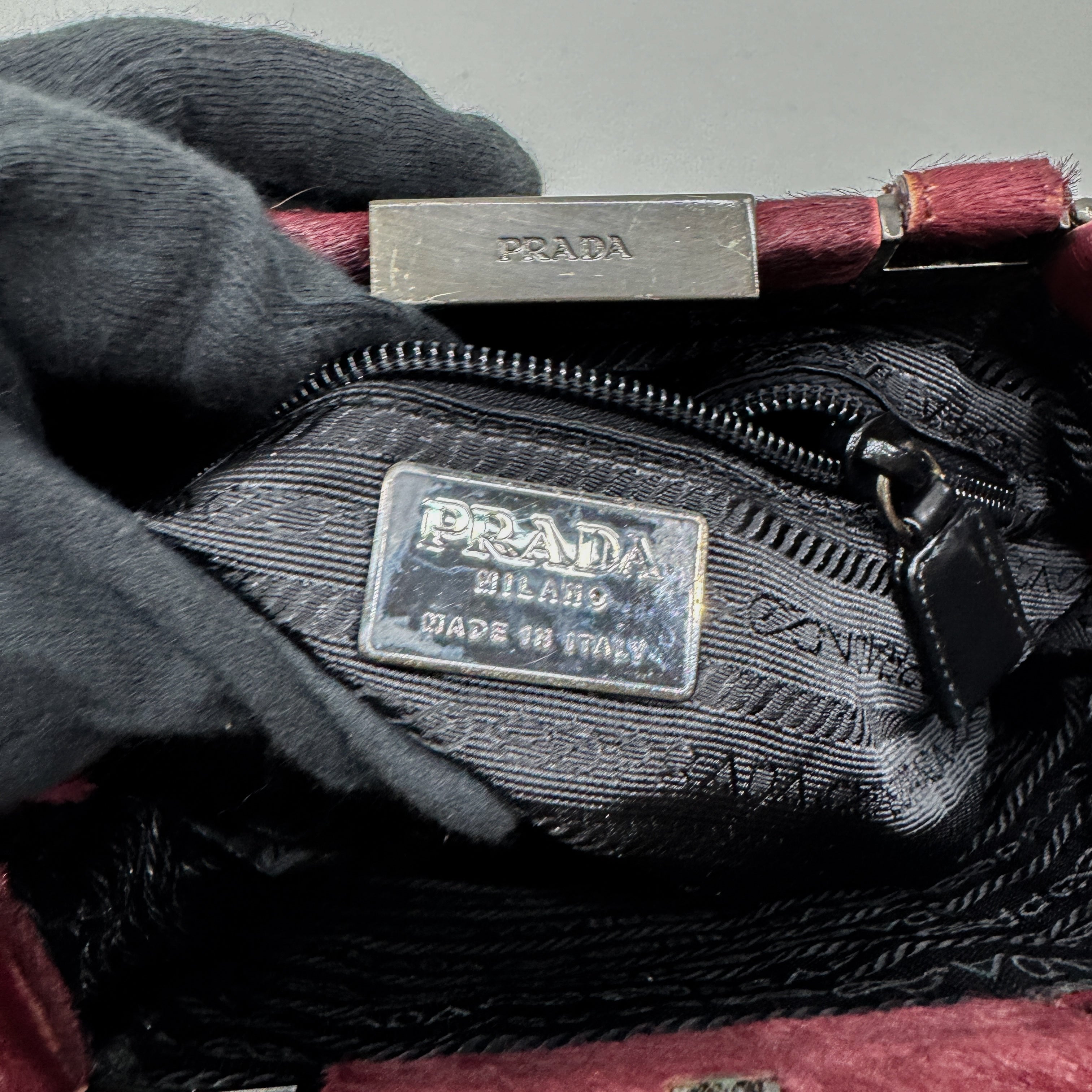 Red Pony Hair Hand Bag