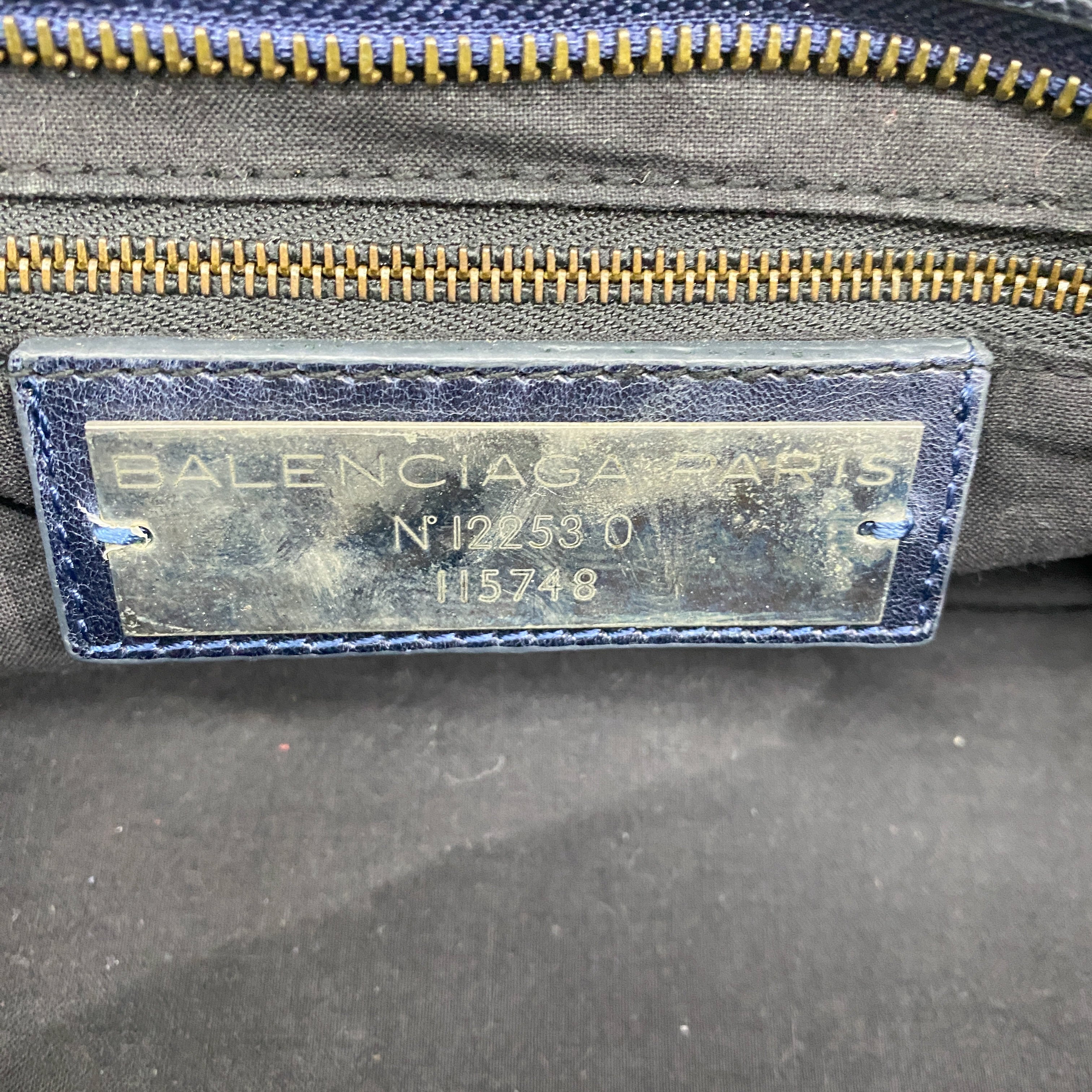 The City Navy Leather Bag