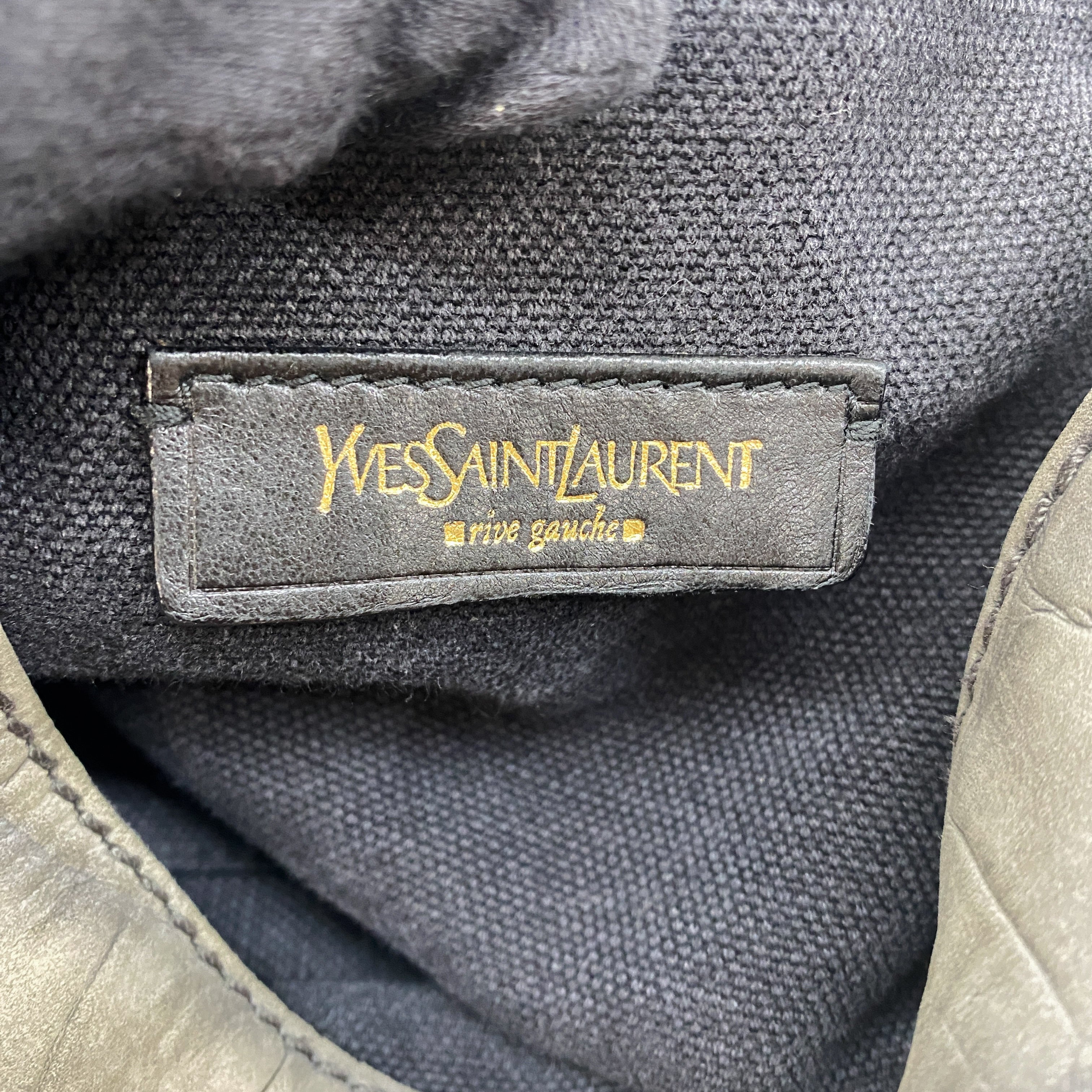 Grey Crocodile Embossed Nubuck Leather Hobo Bag