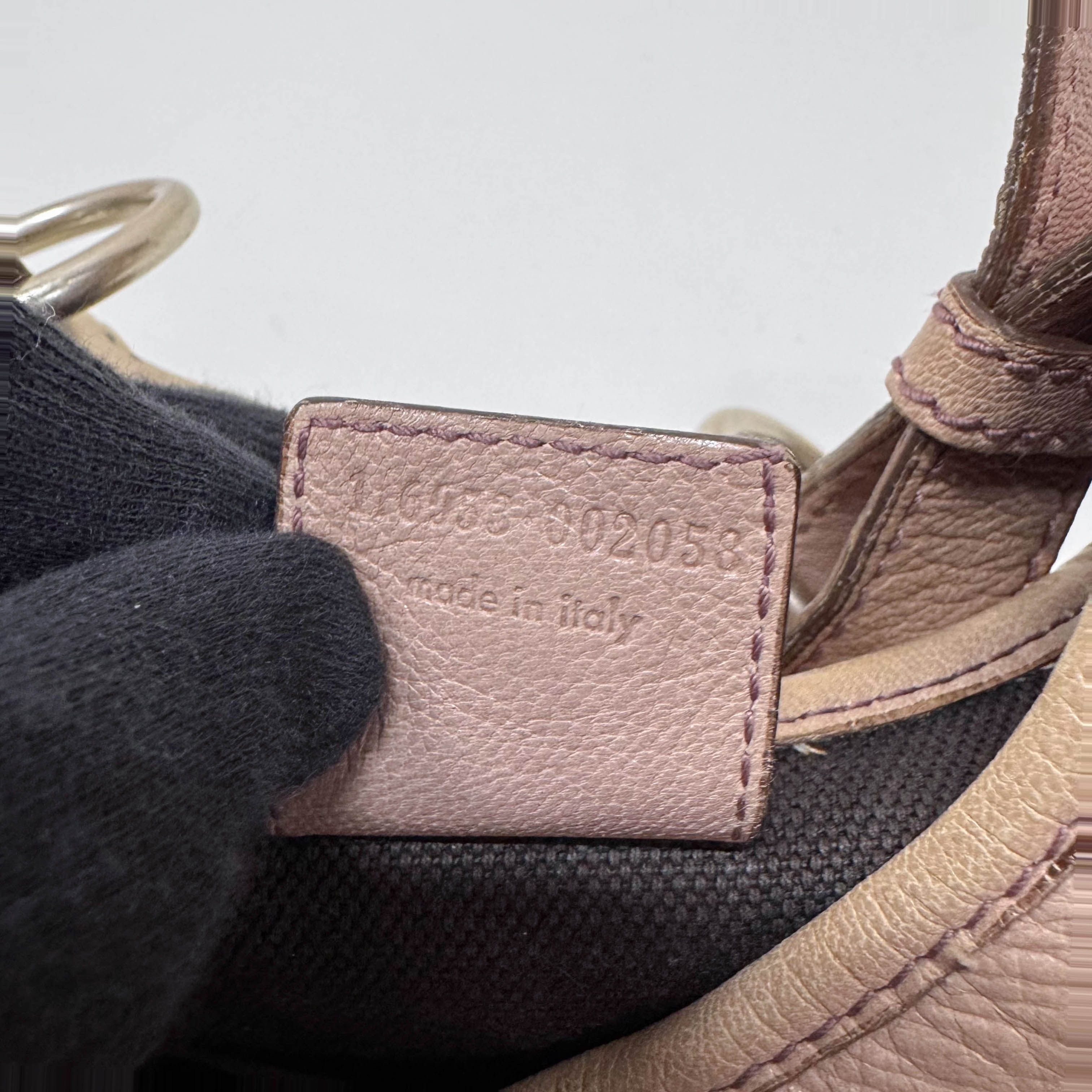 Mombasa Pink/Beige Leather Shoulder Bag