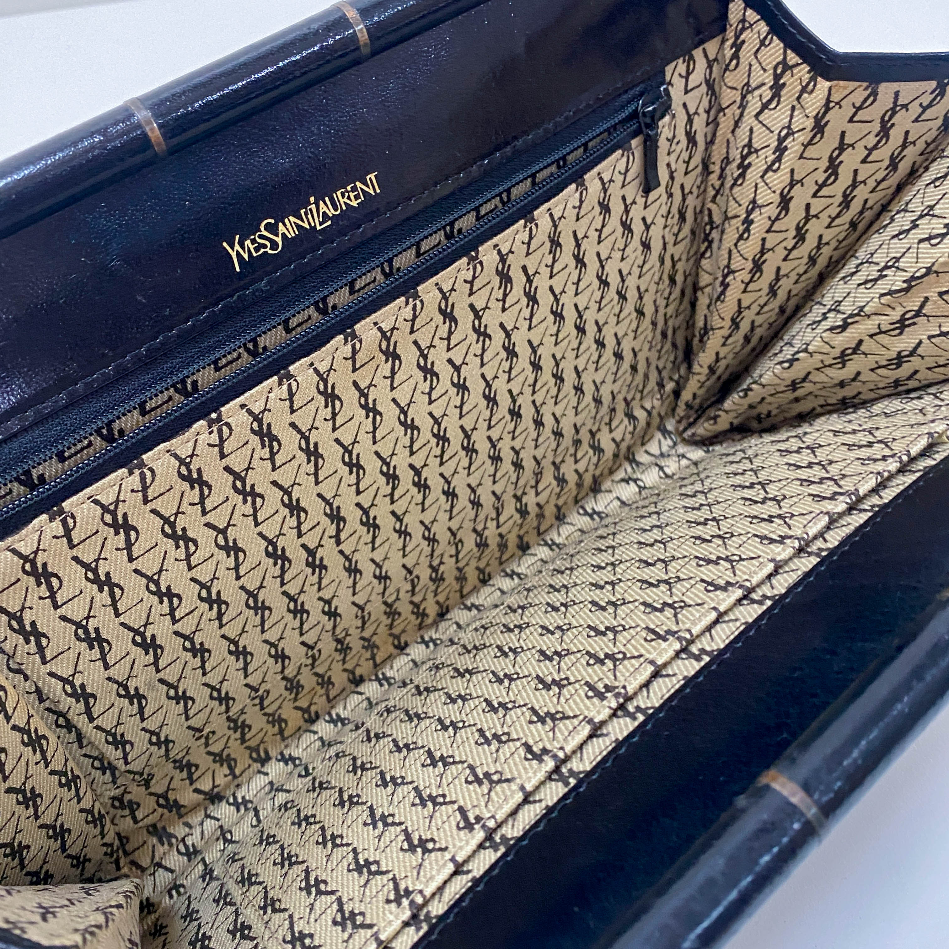 Black Leather Clutch Bag