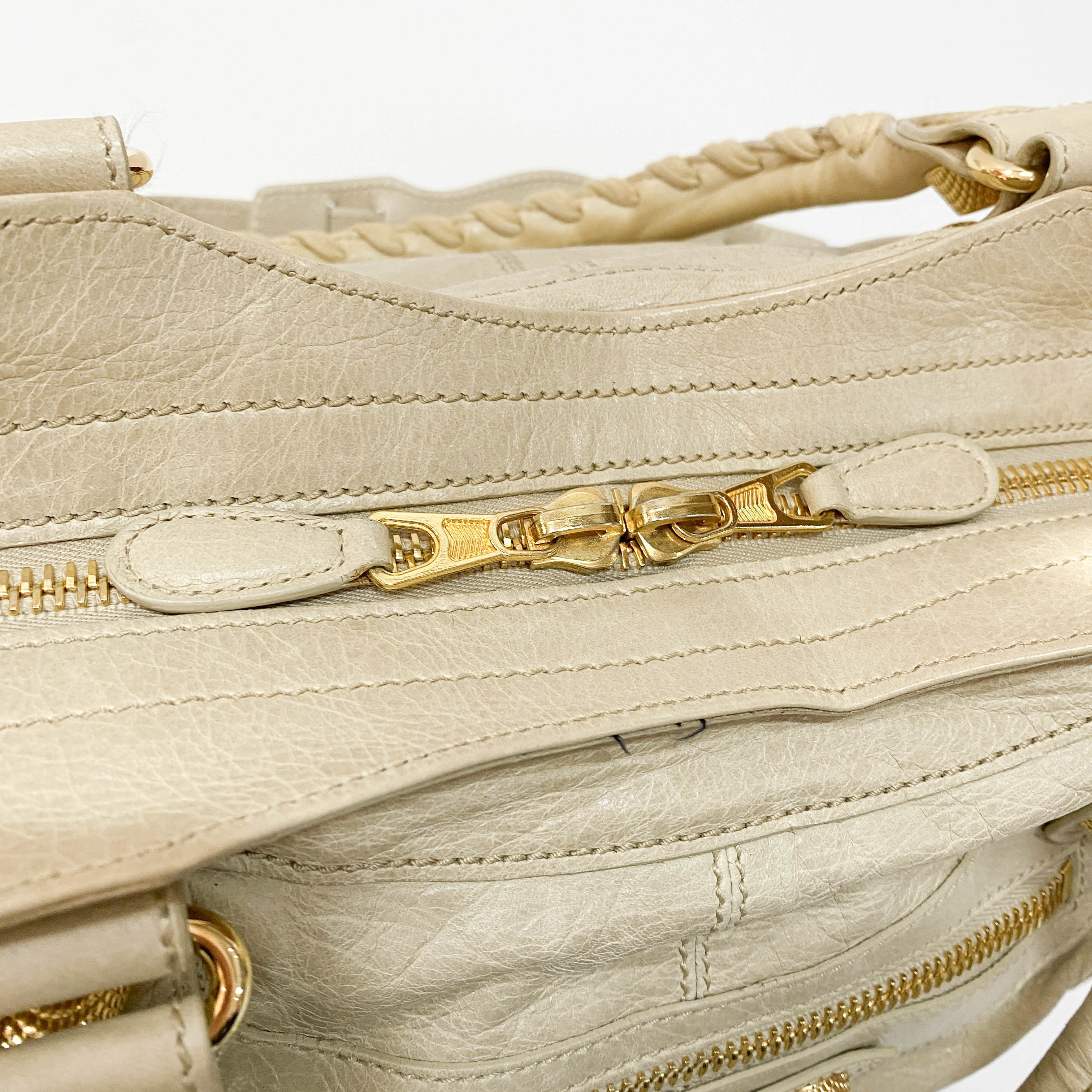 The Part Time Light Beige Calfskin Leather Two Way Bag