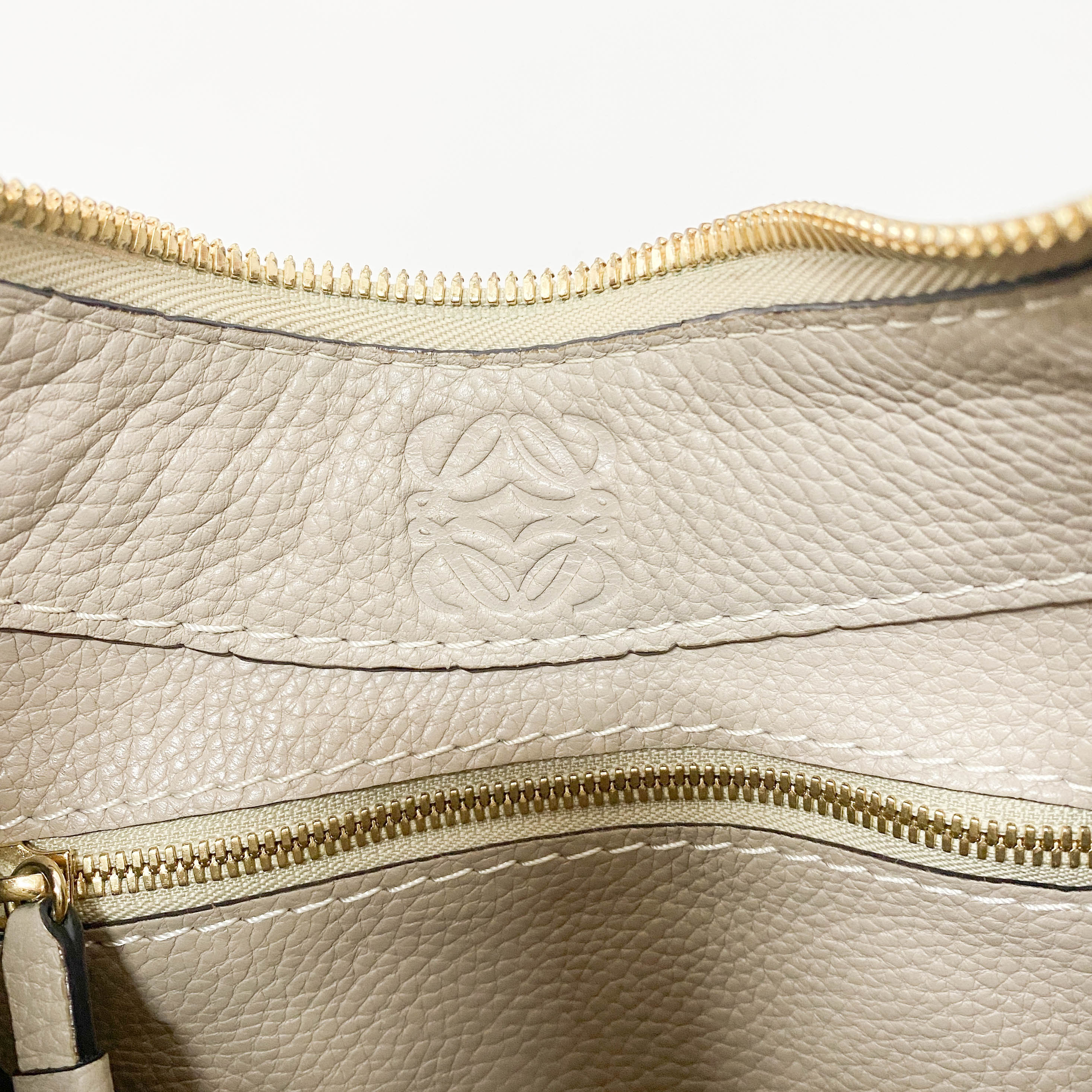 New Road Beige Leather Shoulder Bag