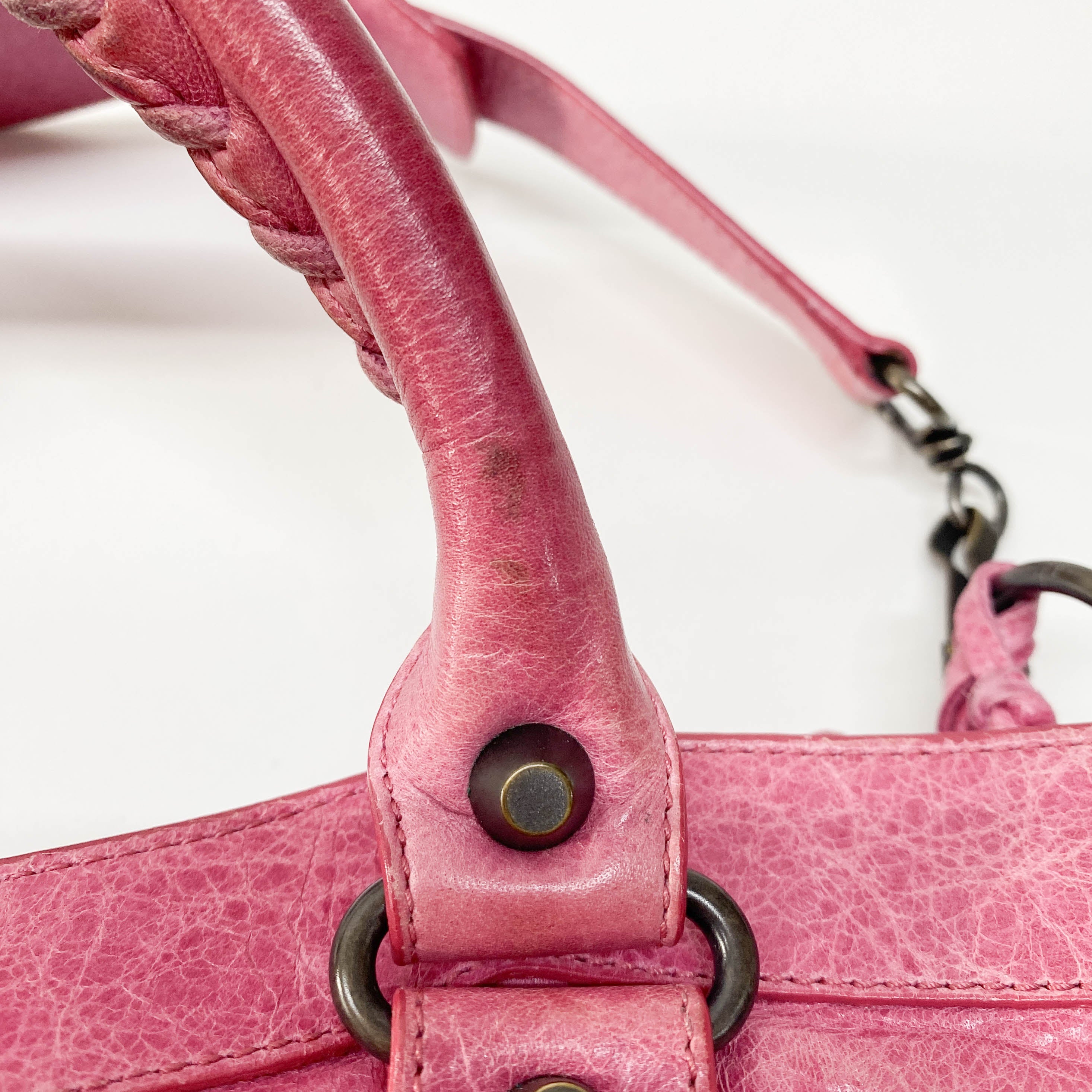 The First Pink Calfskin Leather Two Way Bag