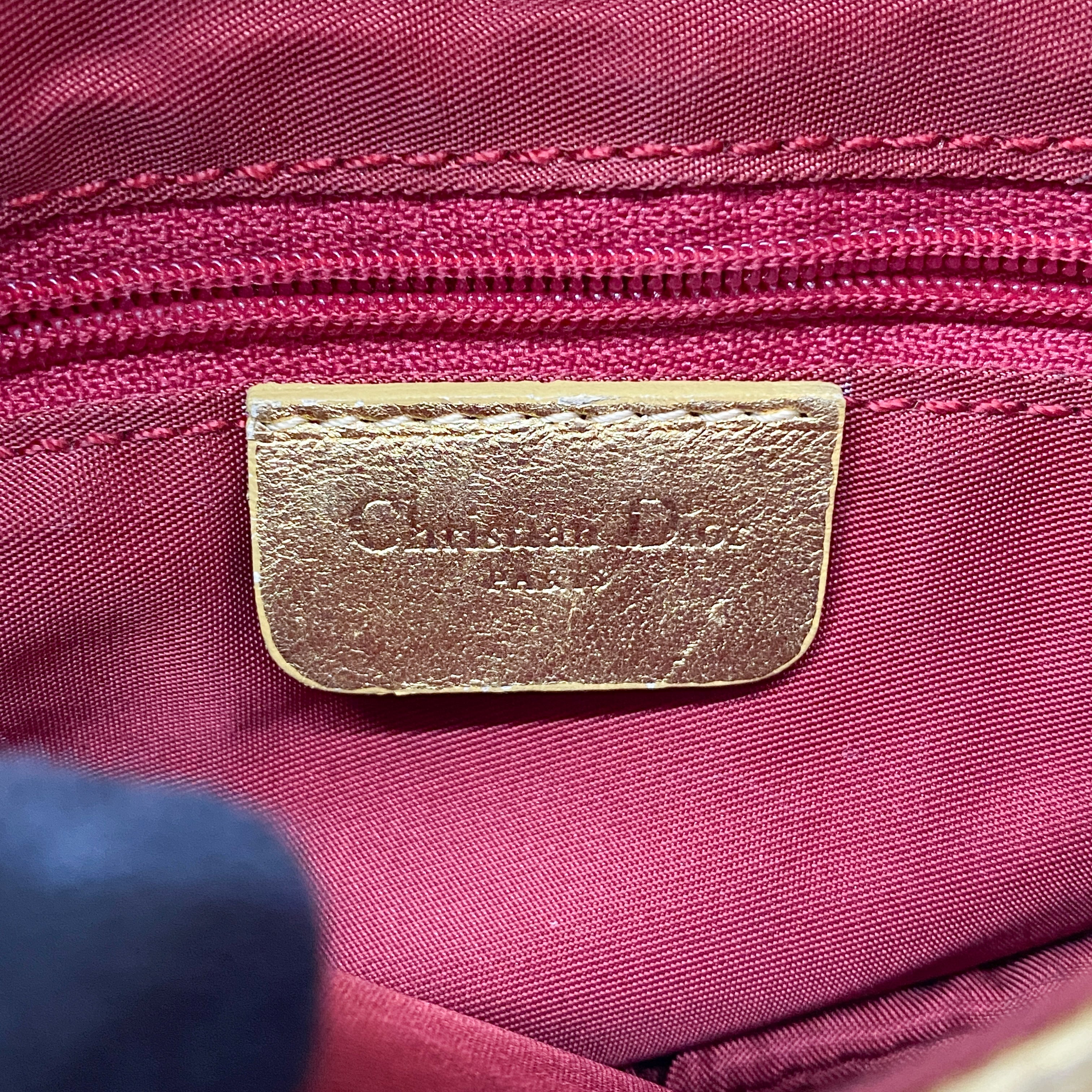 Saddle Gold Leather Shoulder Bag