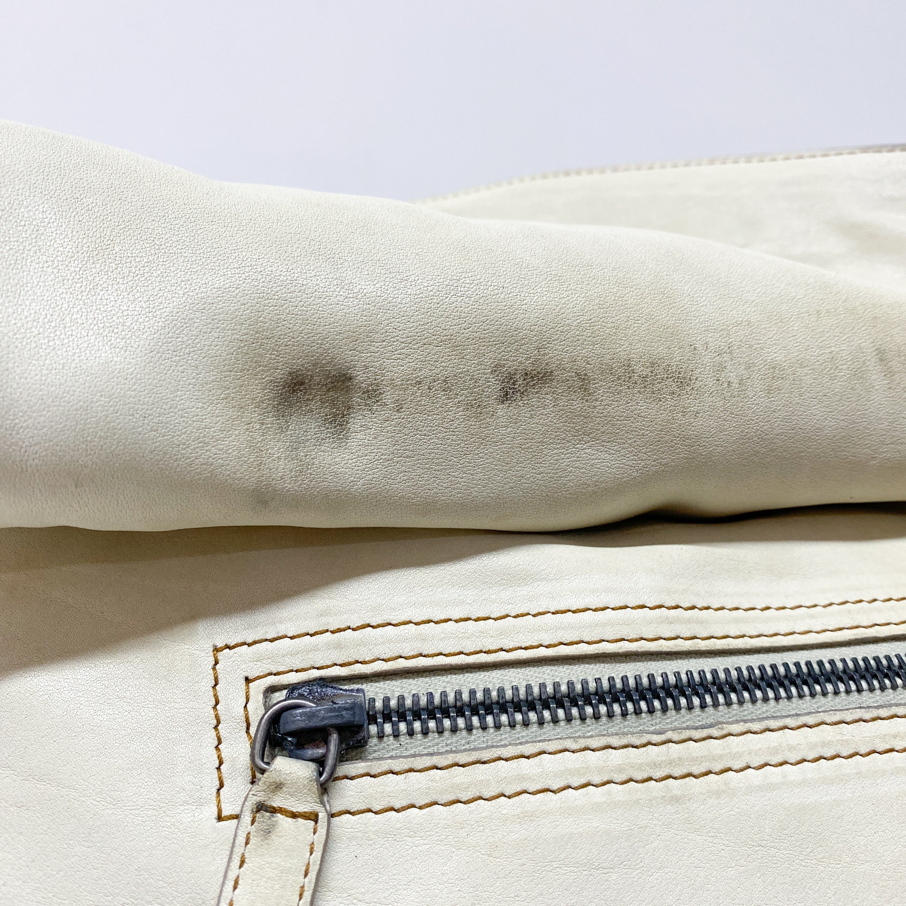 Gaucho Beige Leather Shoulder Bag