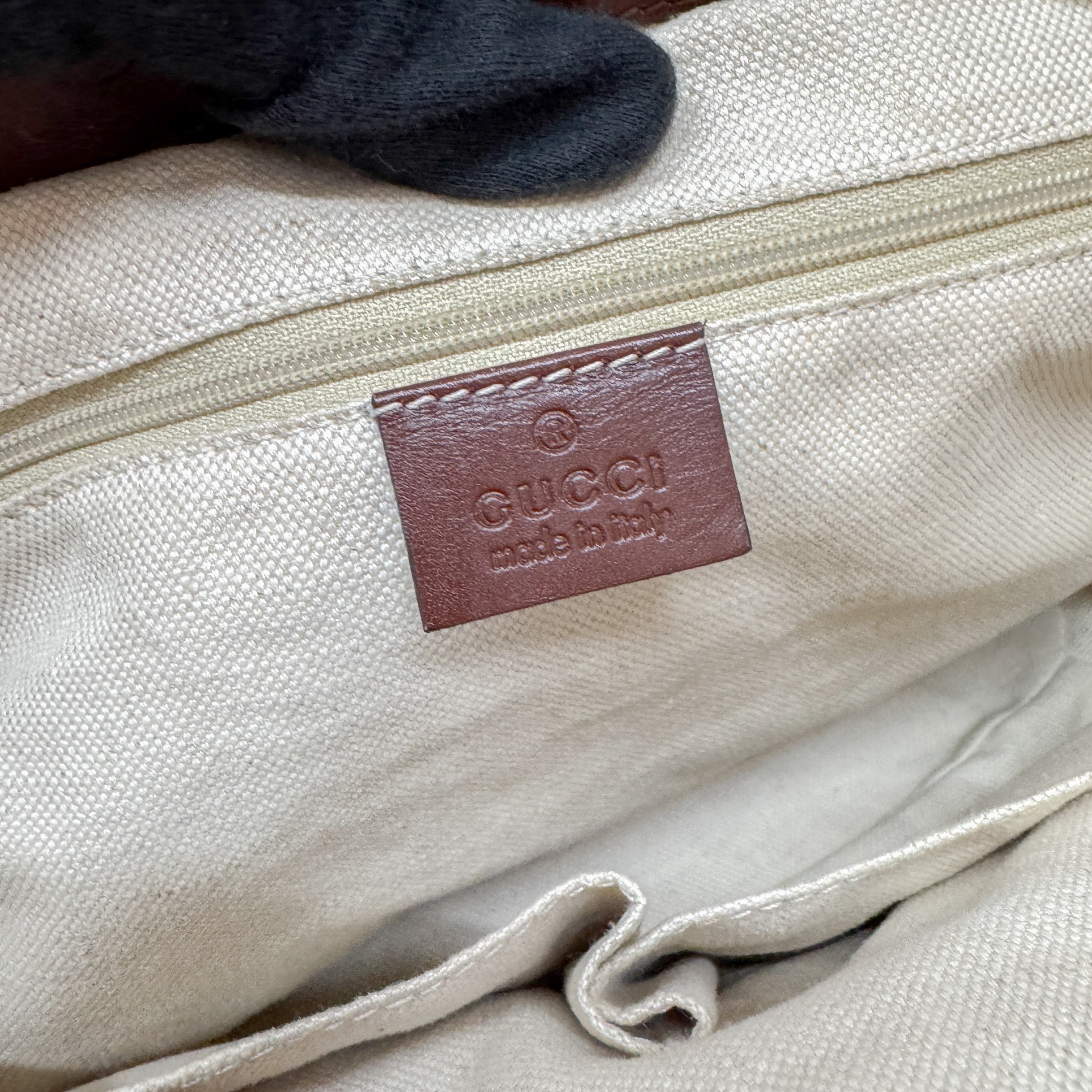 Sukey Brown Embossed Python Two-Way Bag