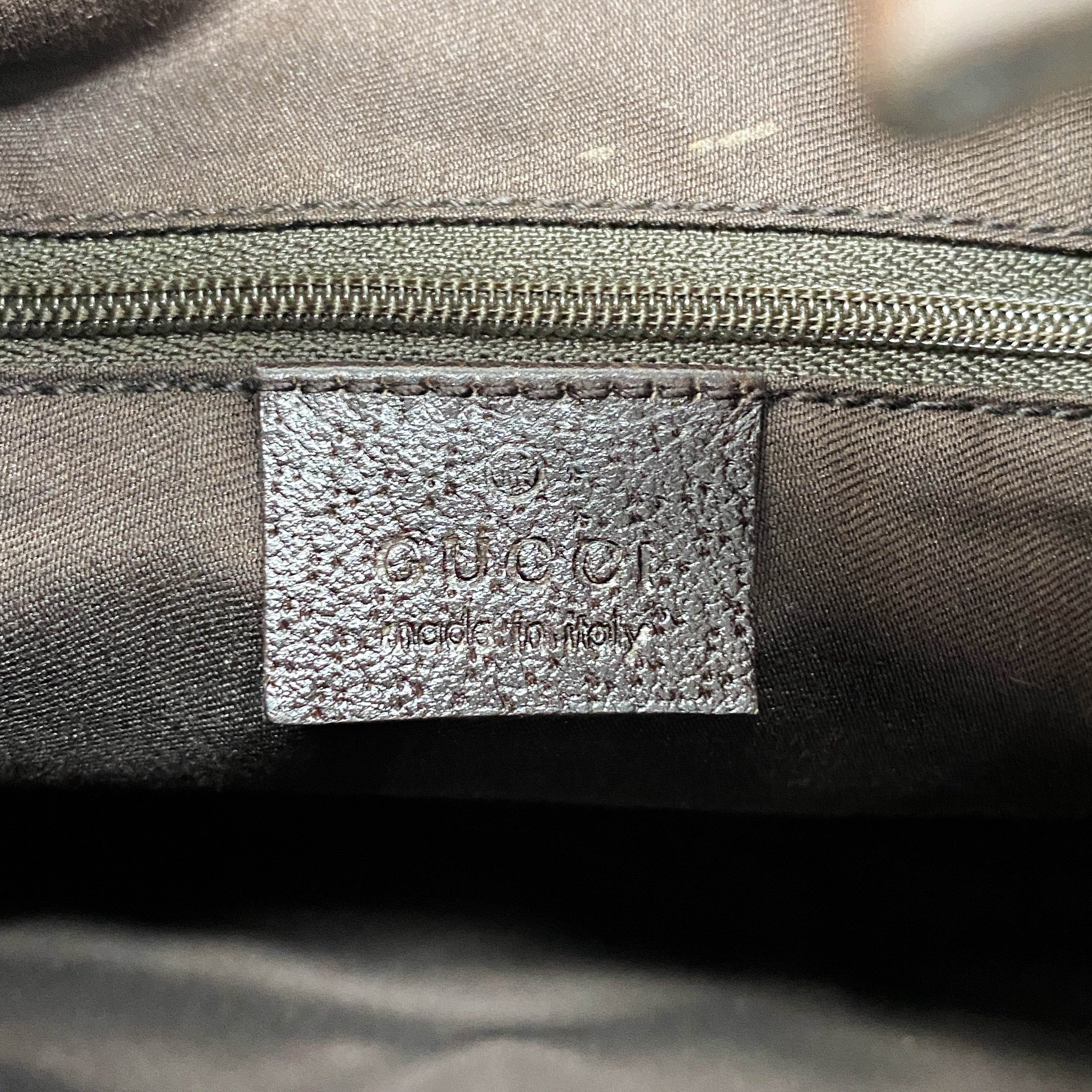 Abbey D-Ring GG Brown Canvas Hobo Bag