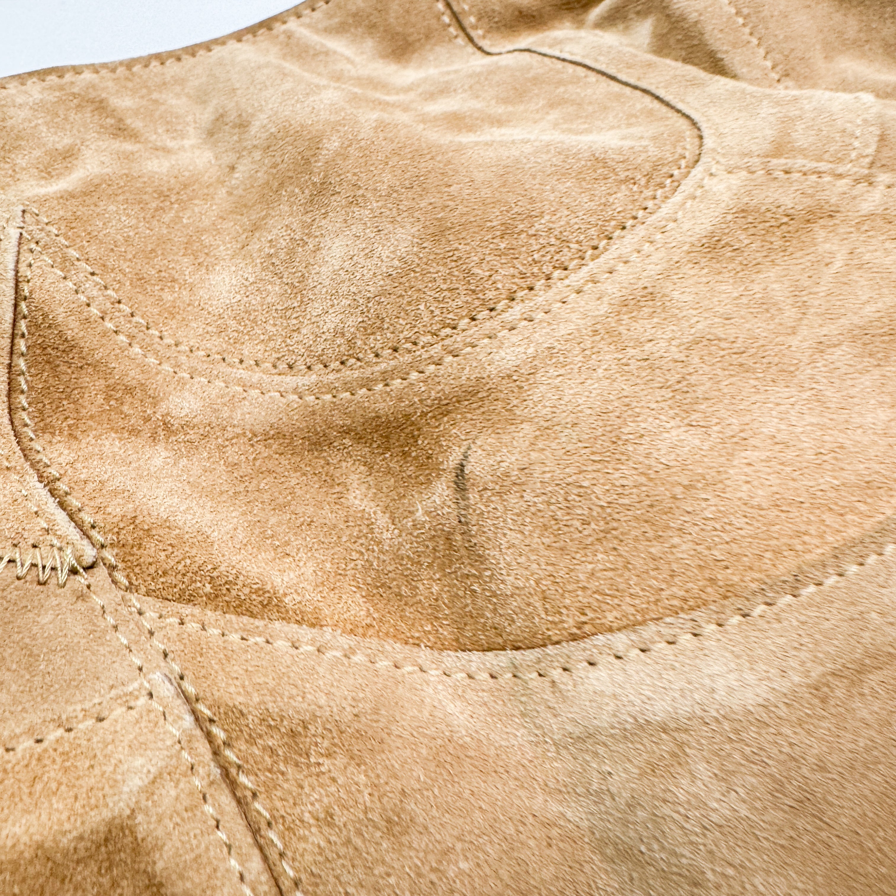 Vintage Brown Suede Shoulder Bag